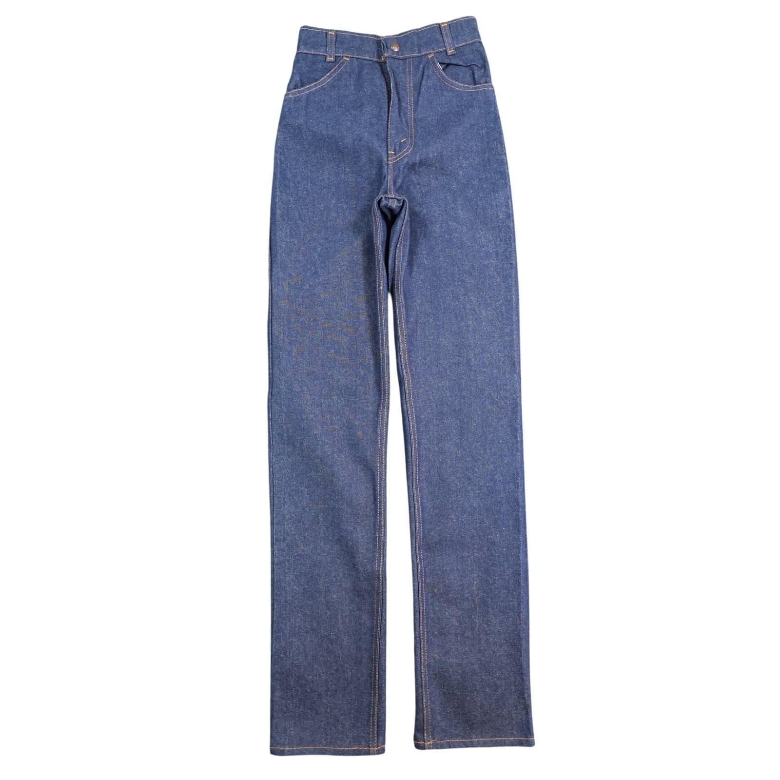 Levi's Slim Straight Jeans Girls 14 Blue Cotton Vintage 80s 90s Orange Tag NOS - Thumbnail 3