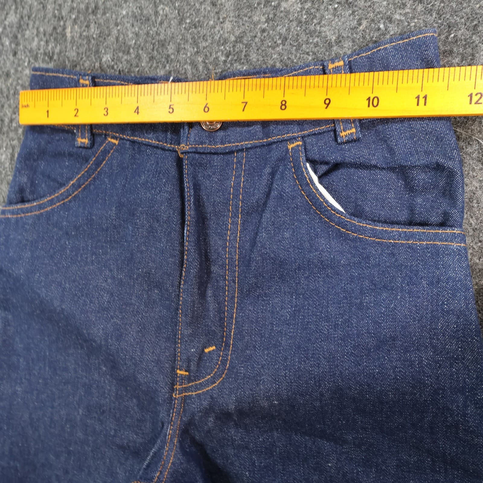 Levi's Slim Straight Jeans Girls 14 Blue Cotton Vintage 80s 90s Orange Tag NOS - Thumbnail 6