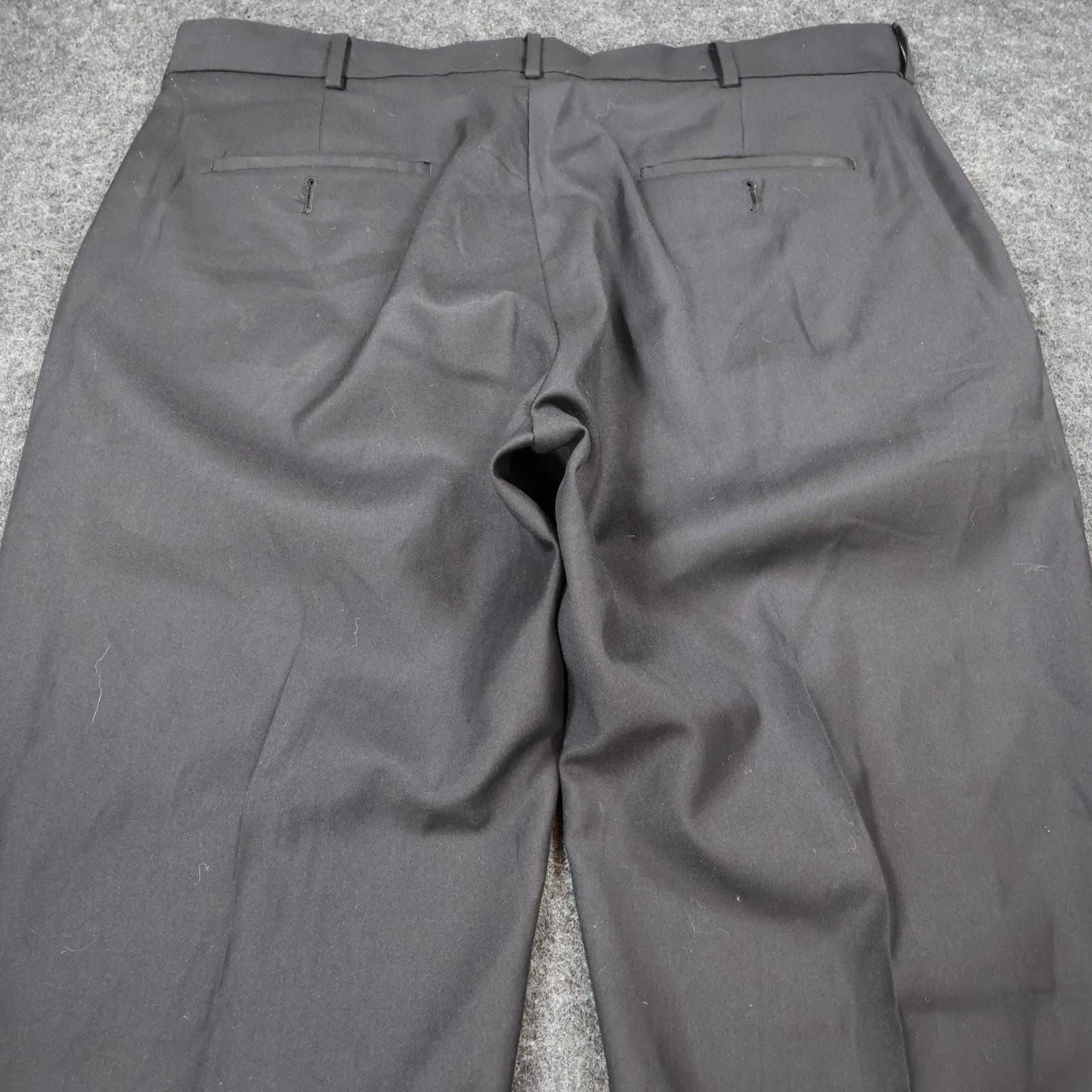 Perry Ellis Portfolio Dress Pants Mens 38x34 Black Poly Rayon Flat Front Slacks - Thumbnail 10