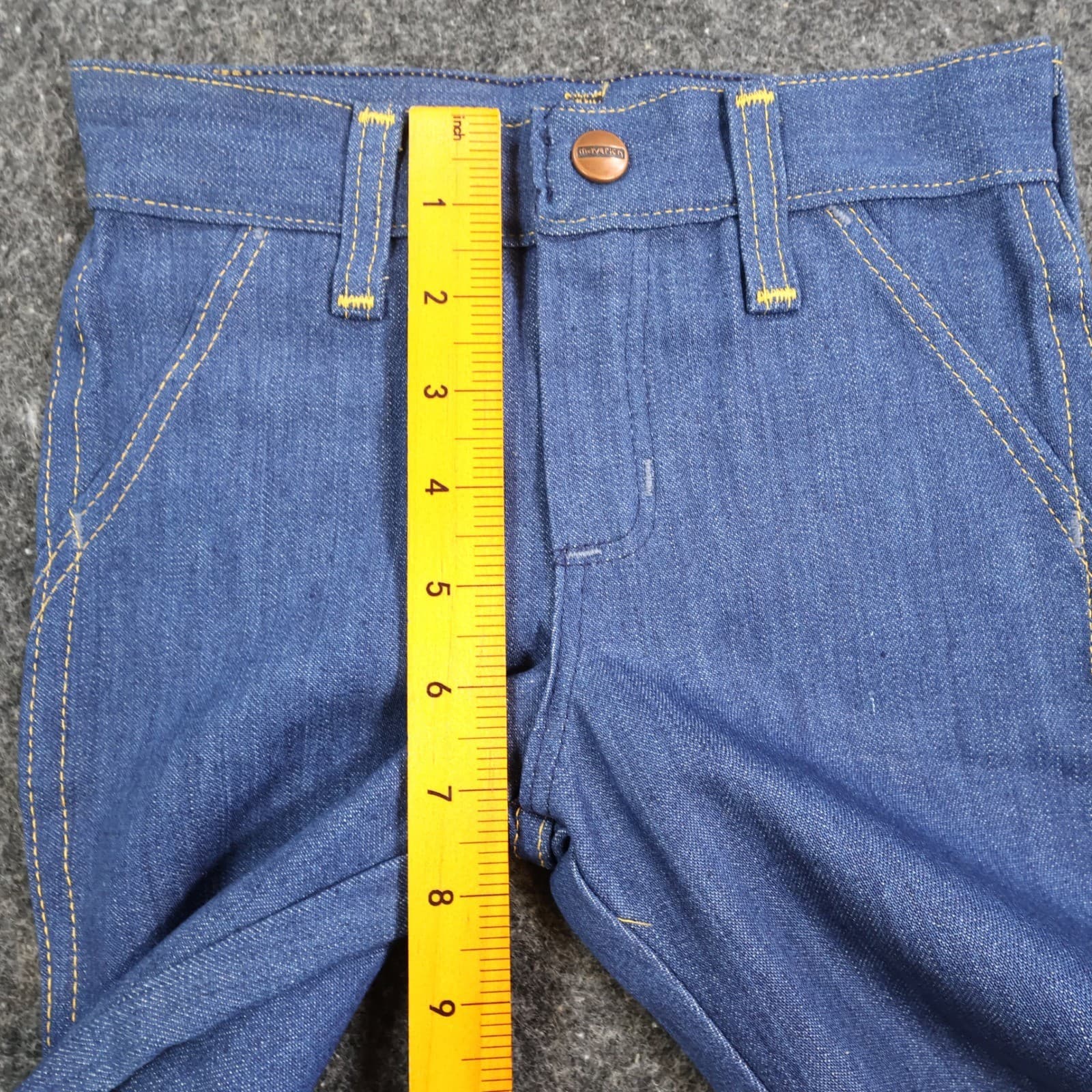 Maverick Jeans Boys 4 Regular Blue Denim Vintage 70s 80s Hot Air Balloon NOS - Thumbnail 6