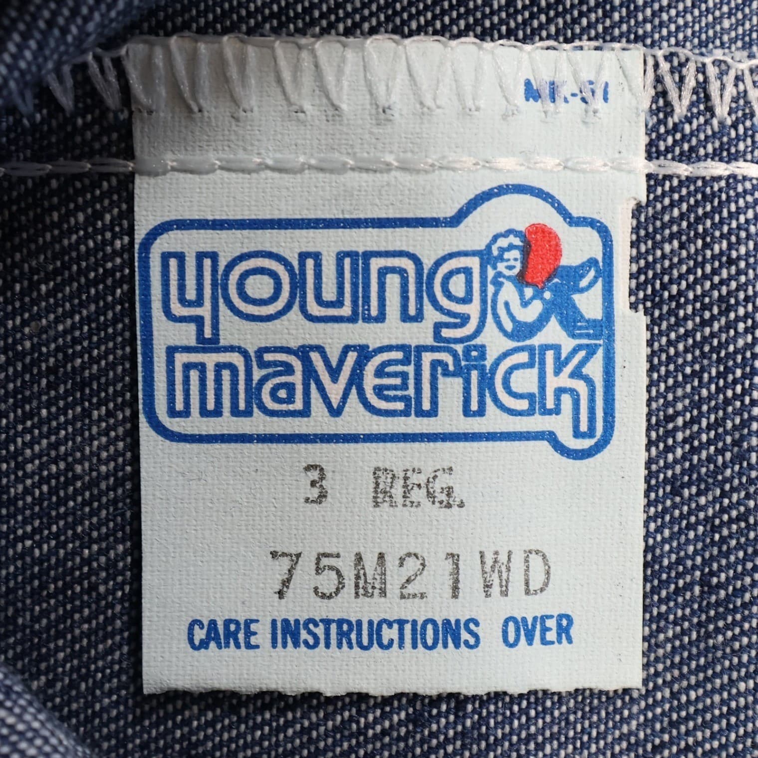 Maverick Jeans Boys 4 Regular Blue Denim Vintage 70s 80s Hot Air Balloon NOS - Thumbnail 9