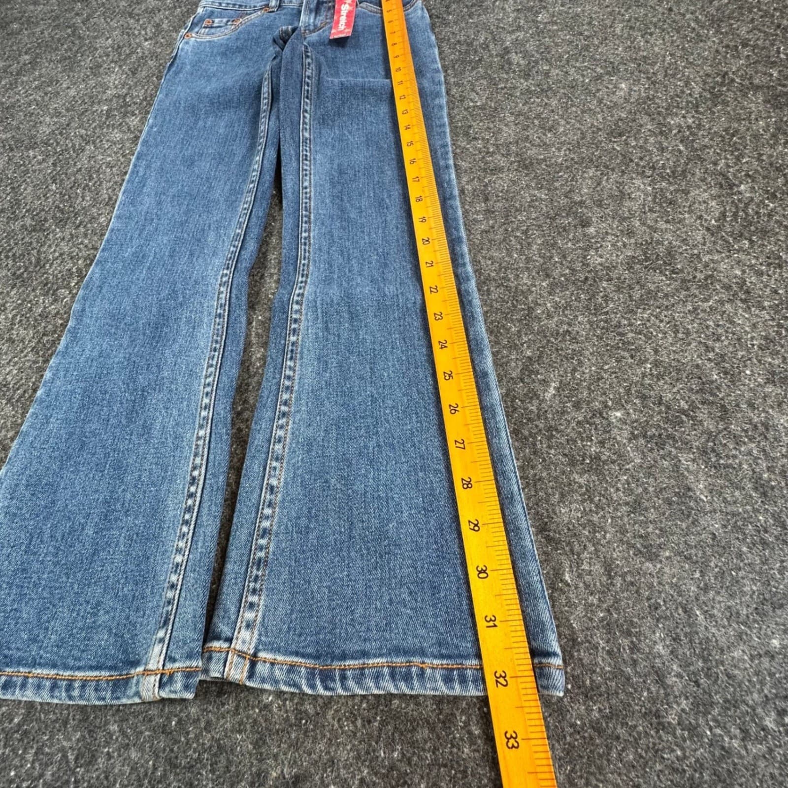Levi's 517 Flare Jeans Girls 7 Blue Cotton Stretch Regular Fit Y2K Vintage NWT - Thumbnail 3