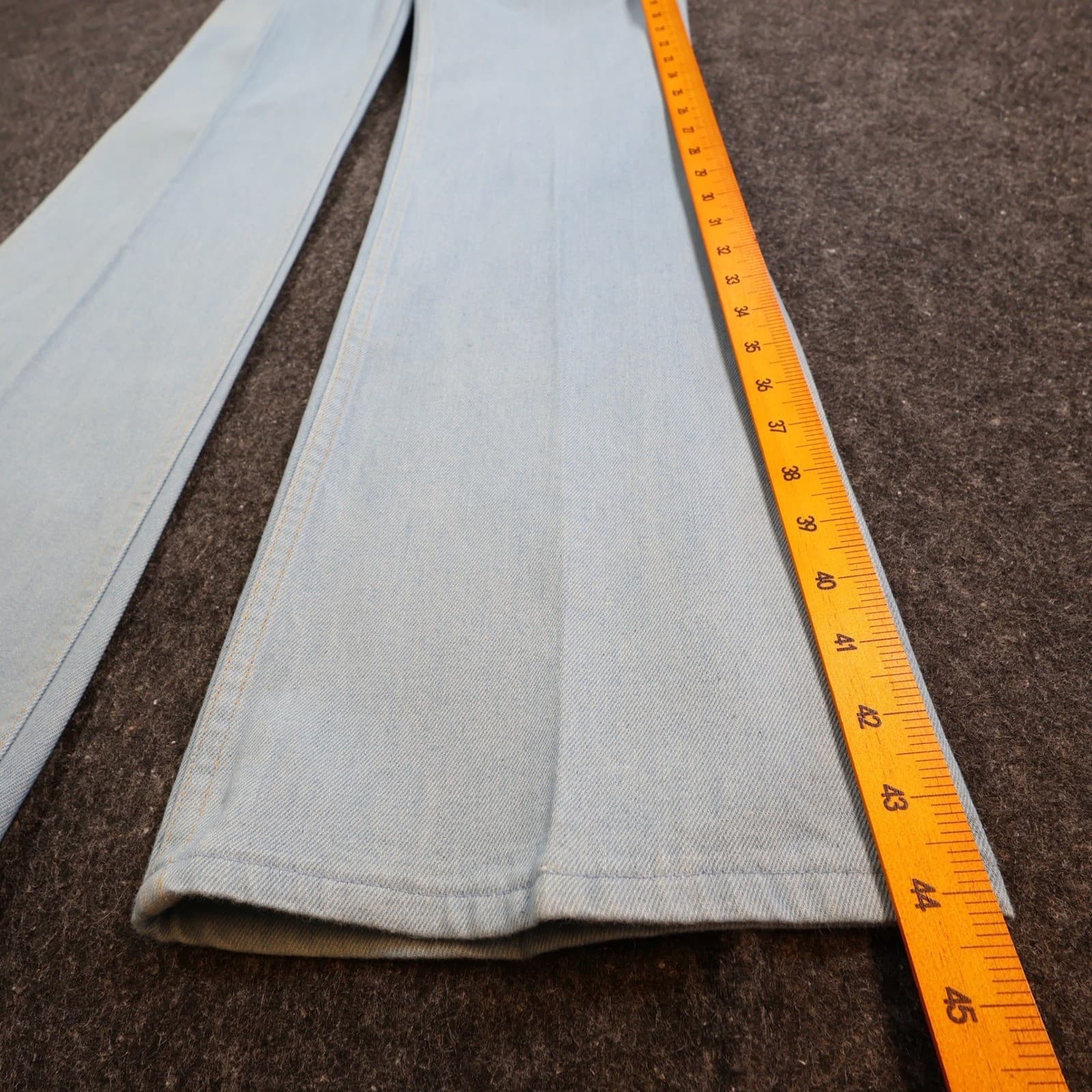 Maverick Boot Jean Mens 33 Light Blue Cotton Bootcut Vintage 80s New Old Stock - Thumbnail 3