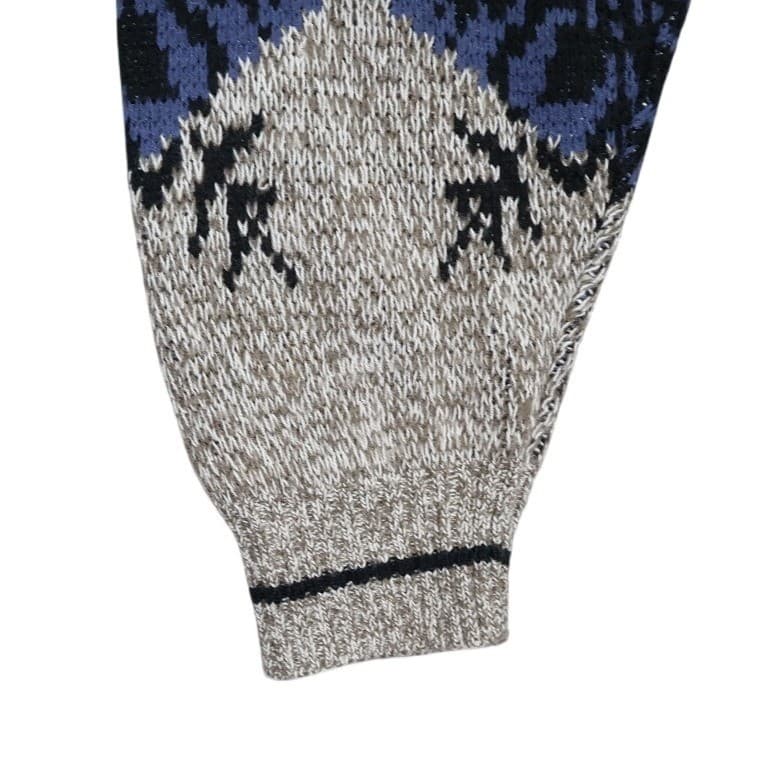 Honors Sweater Mens Medium Multicolor Excellent Vintage Geometric Nordic Knit - Thumbnail 4