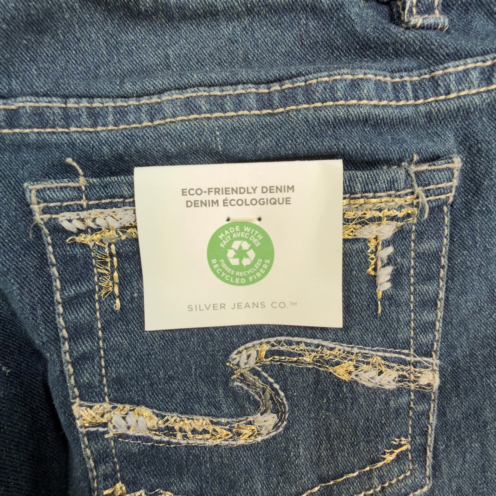 Silver Jeans Co Suki Skinny Jeans Girls 8 Dark Wash Blue Recycled Denim New - Thumbnail 15