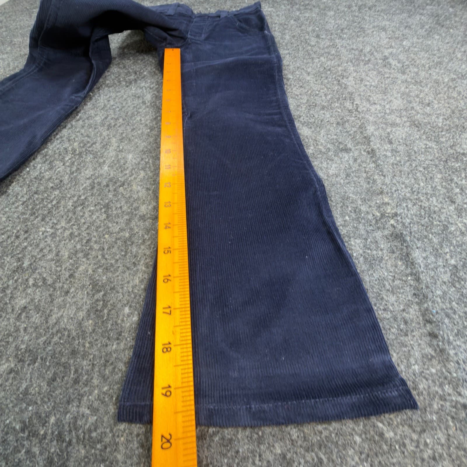 Young Maverick Corduroy Boot Jeans Boys 6 Navy Cotton Blend Vintage 80s USA NOS - Thumbnail 4