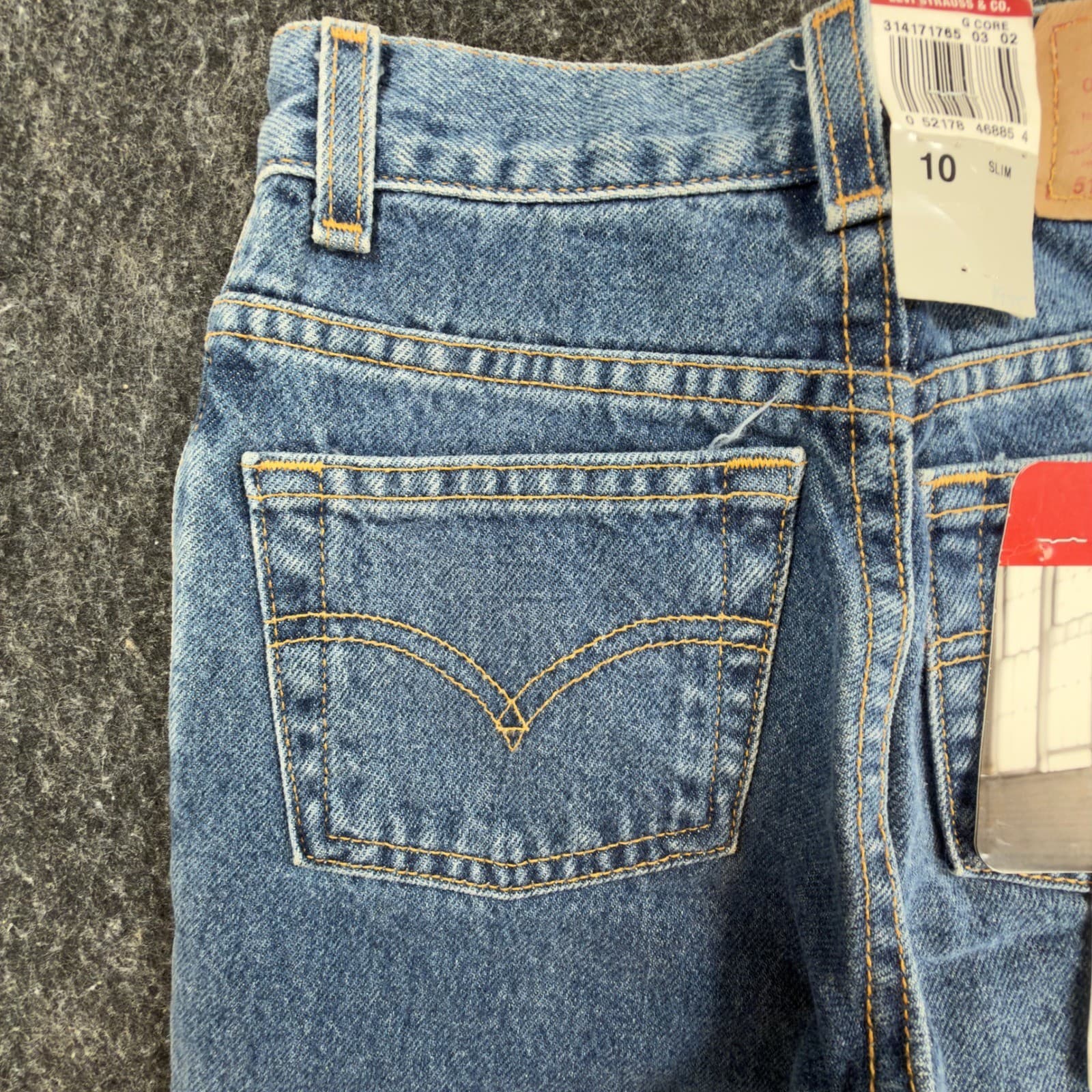 Levi's 517 Flare Jeans Girls 10 Slim Blue Cotton Slim Fit Vintage Y2K New - Thumbnail 15