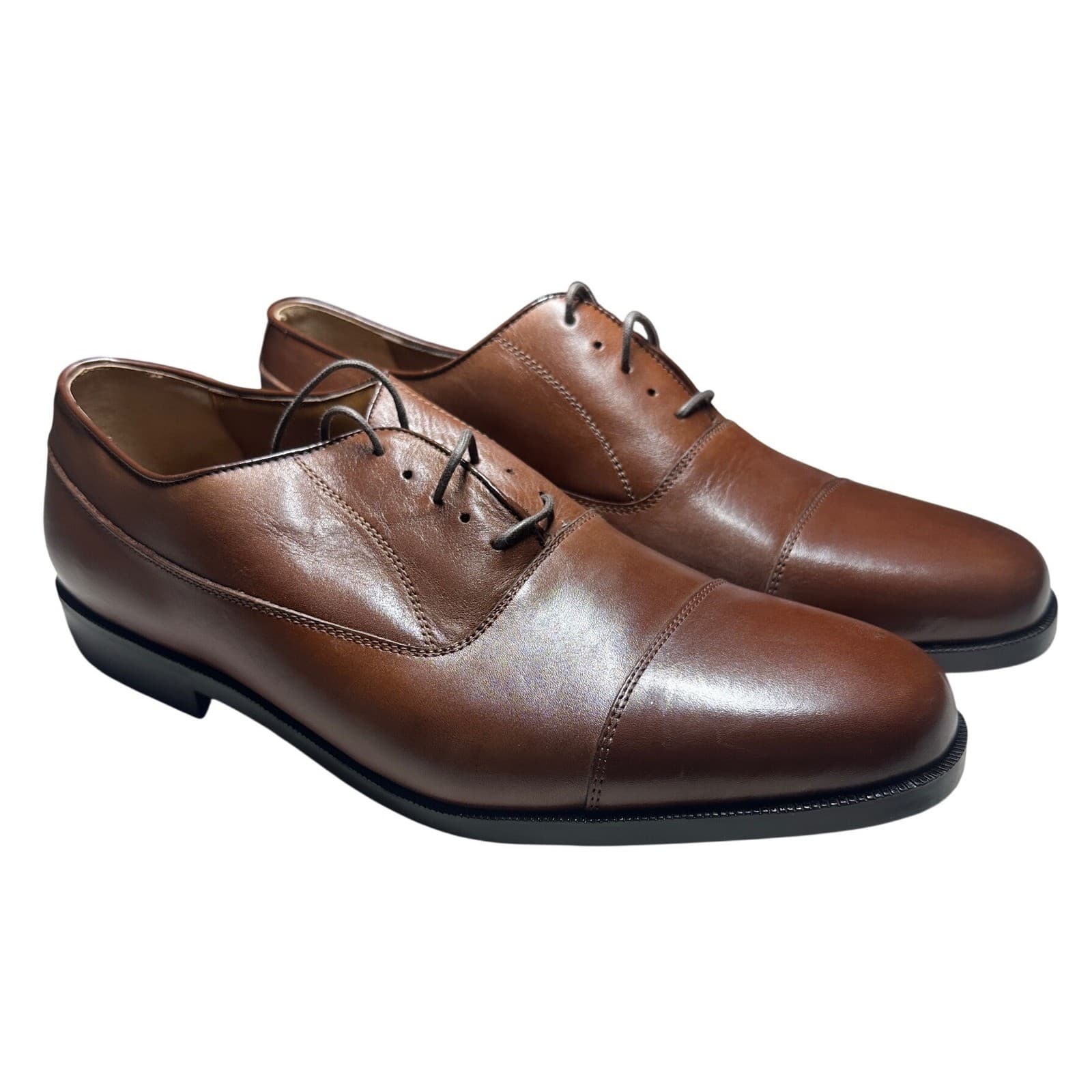 Florsheim Savona 5 Eye Mens 13 D Tan NEW Cap Toe Oxford Dress Shoes - Thumbnail 3