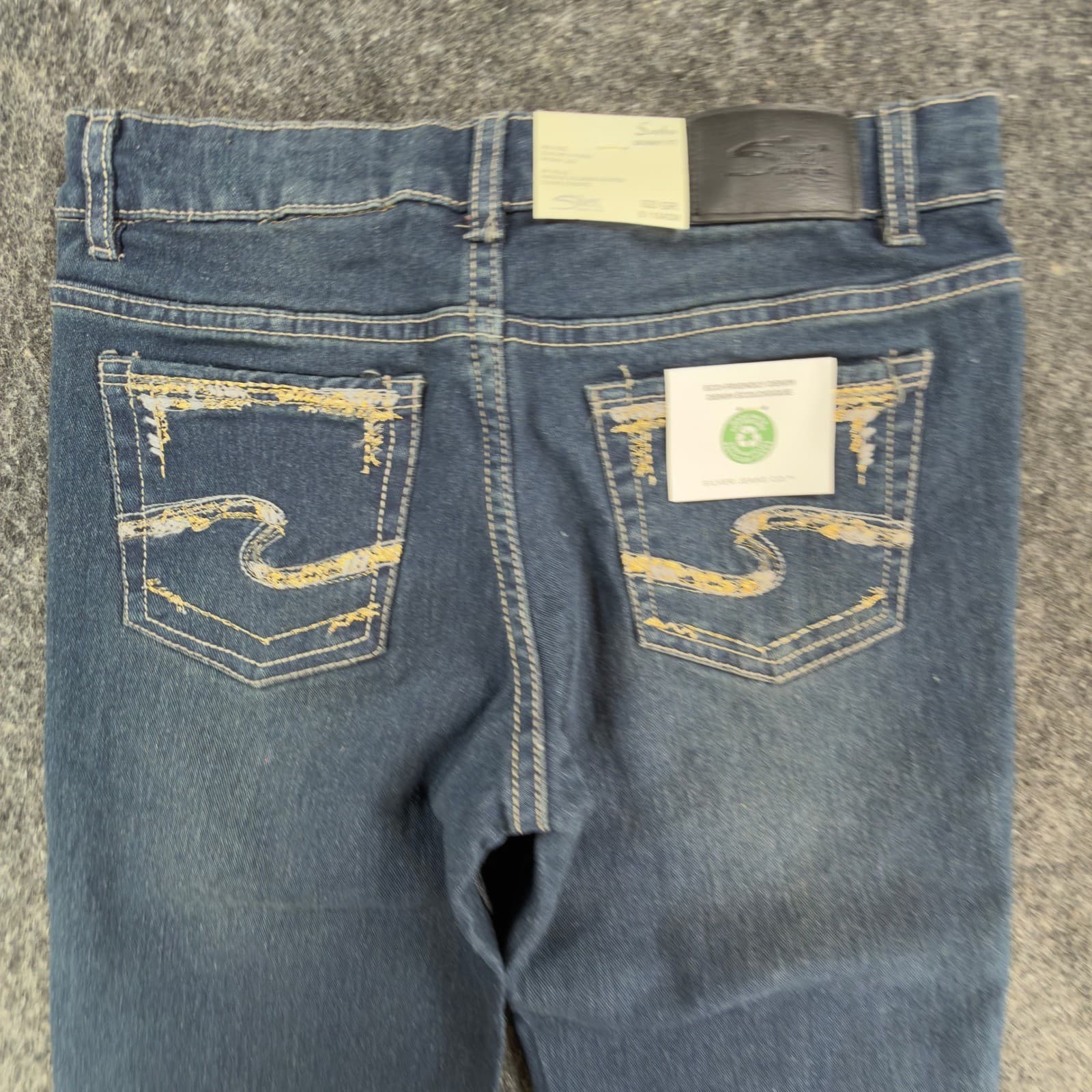 Silver Jeans Co Suki Skinny Jeans Girls 8 Dark Wash Blue Recycled Denim New - Thumbnail 13