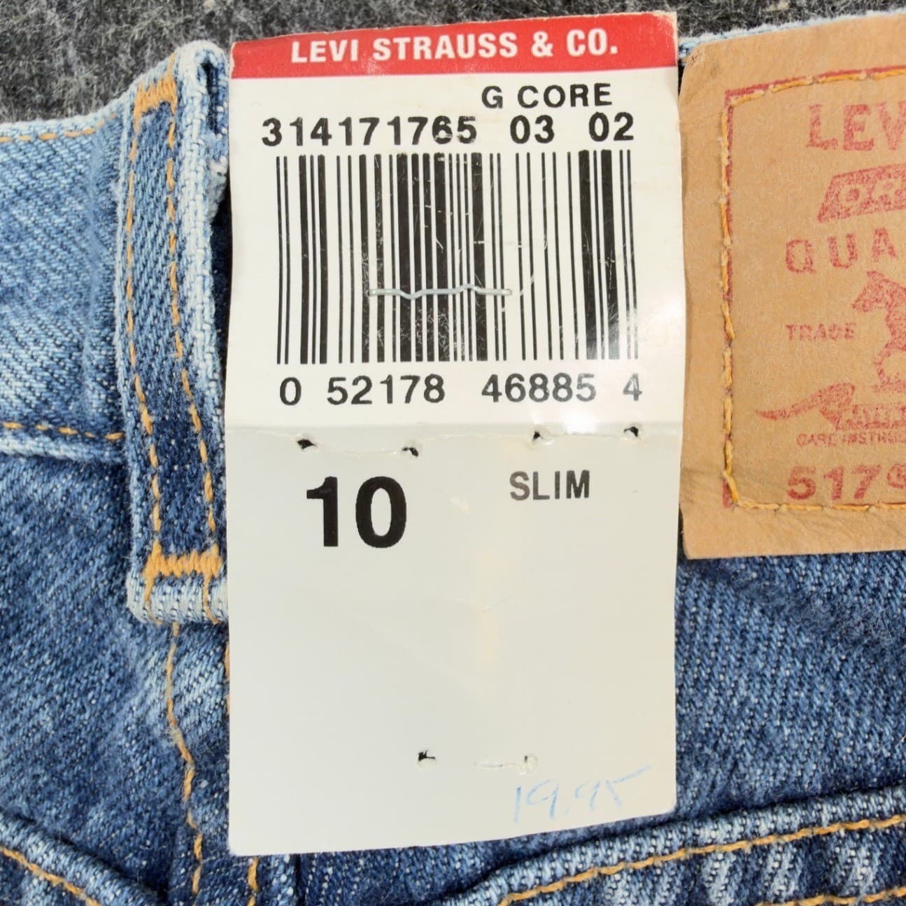 Levi's 517 Flare Jeans Girls 10 Slim Blue Cotton Slim Fit Vintage Y2K New - Thumbnail 8