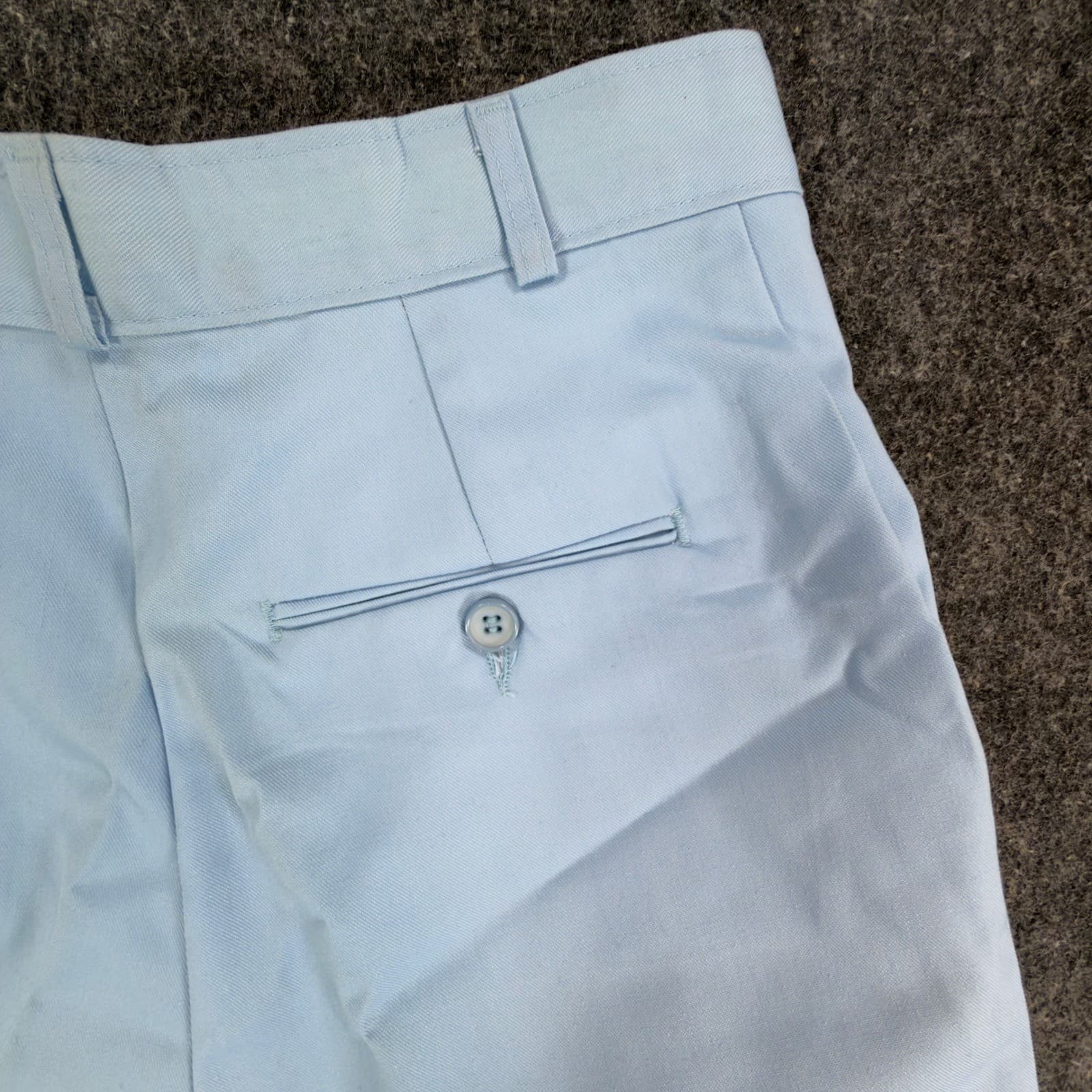 Maverick Shorts Juniors 9 Powder Blue Vintage Pleated Cuffed USA Deadstock NOS - Thumbnail 13