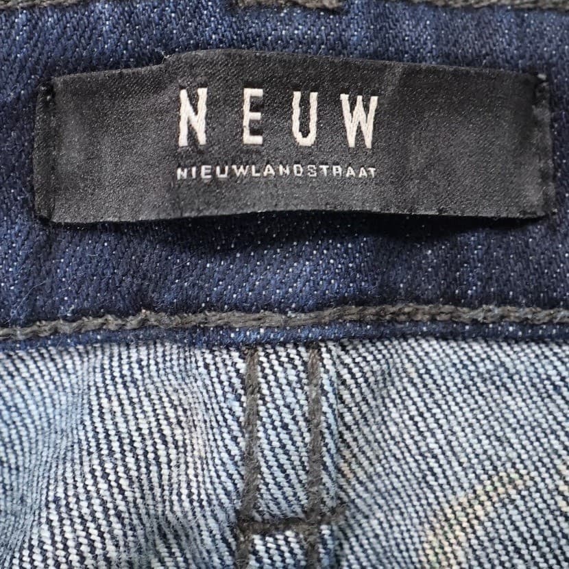 Neuw Lou Slim Mens 32x32 Dark Blue Excellent Slim Fit Button Fly Jeans - Thumbnail 7