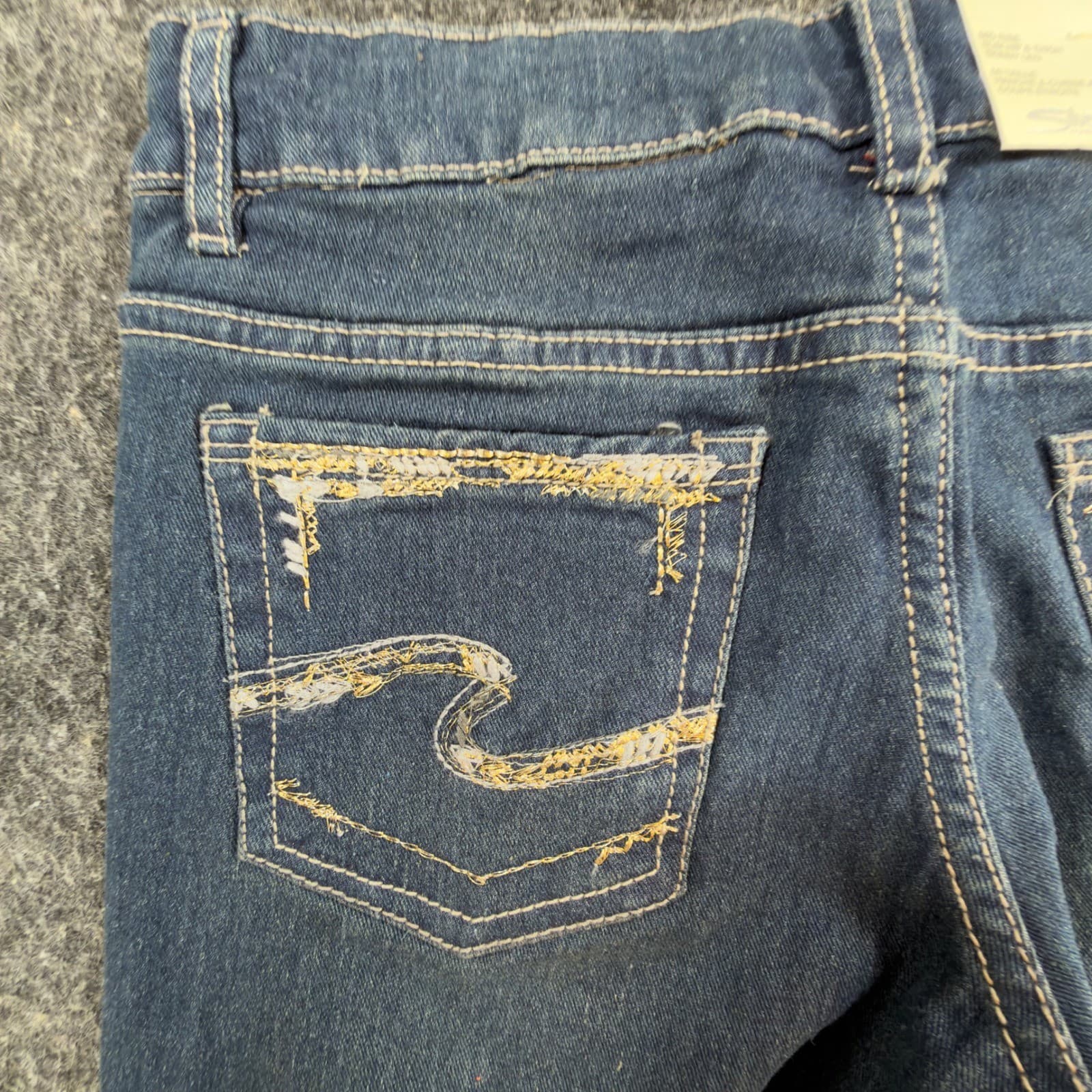 Silver Jeans Co Suki Skinny Jeans Girls 8 Dark Wash Blue Recycled Denim New - Thumbnail 14