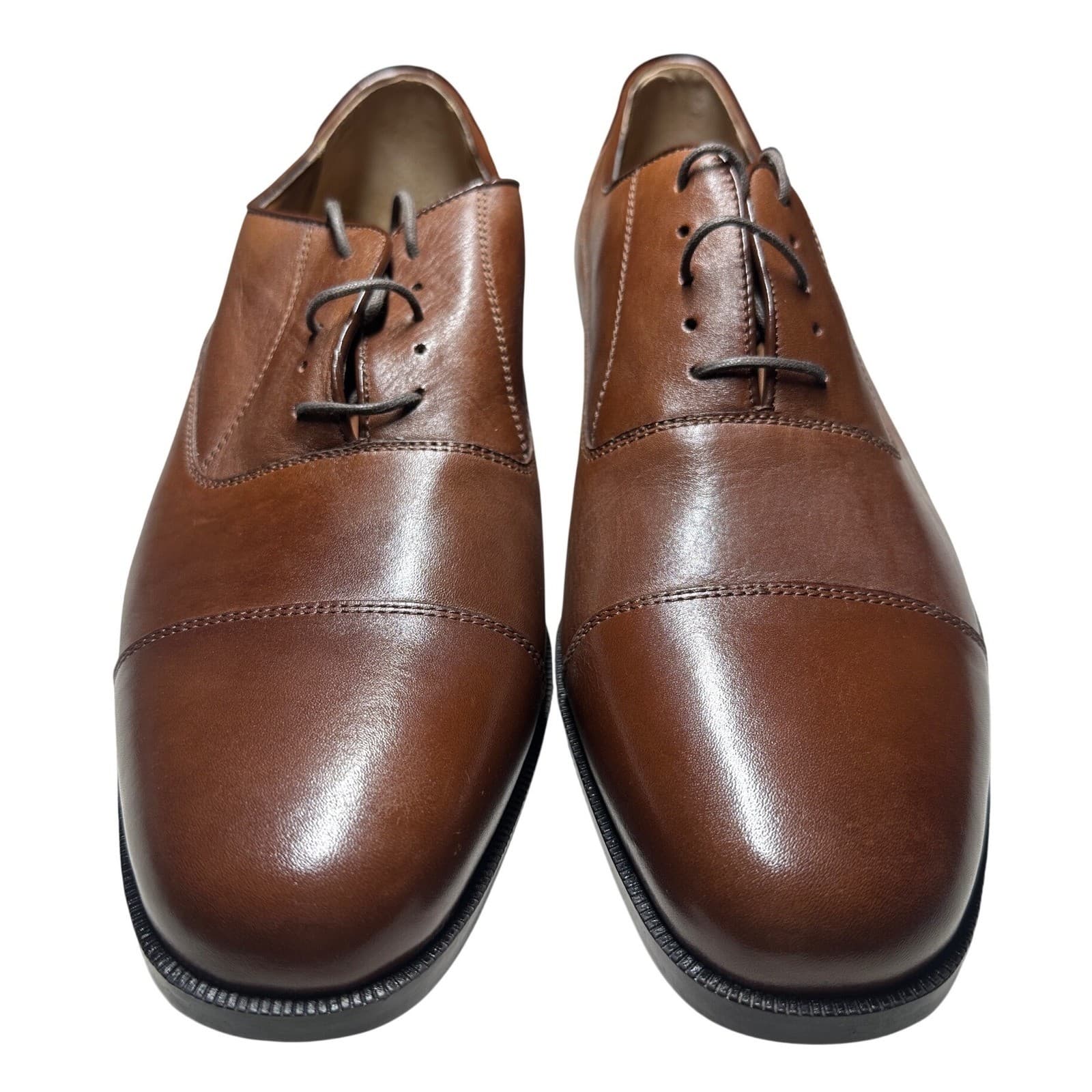 Florsheim Savona 5 Eye Mens 13 D Tan NEW Cap Toe Oxford Dress Shoes - Thumbnail 2