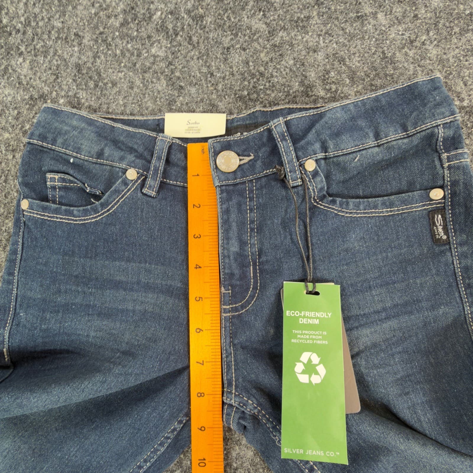 Silver Jeans Co Suki Skinny Jeans Girls 8 Dark Wash Blue Recycled Denim New - Thumbnail 6