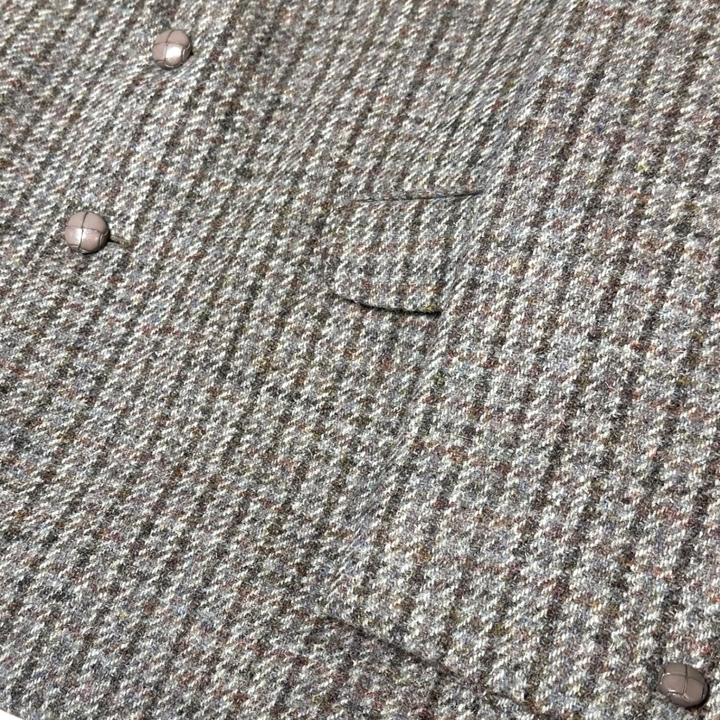 Dunn & Co Harris Tweed Blazer Mens 46R Brown Grey Wool Made in Britain - Thumbnail 5