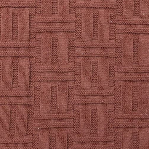 Basic Editions Sweater Mens Large Brown Excellent Vintage Basketweave Mock Neck - Thumbnail 4