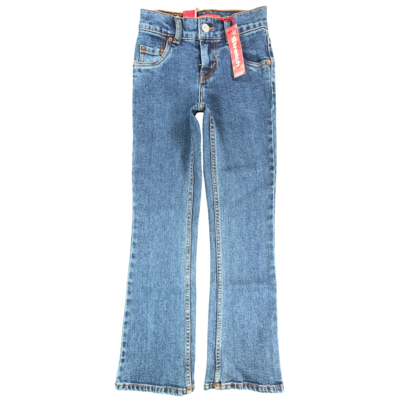 Levi's 517 Flare Jeans Girls 8 Slim Blue Denim Vintage Y2K Low Rise Stretch NOS - Thumbnail 2