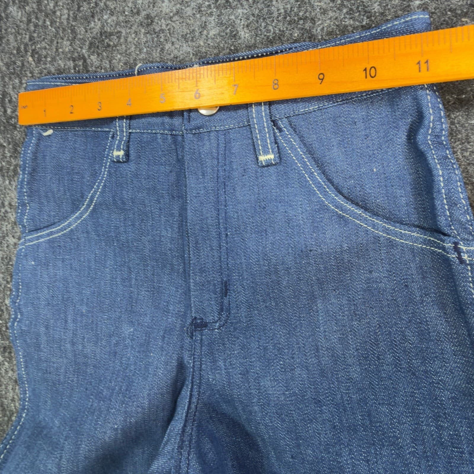 Young Maverick Jeans Girls 7 Regular Blue Cotton Straight Floral Vintage 80s NOS - Thumbnail 6