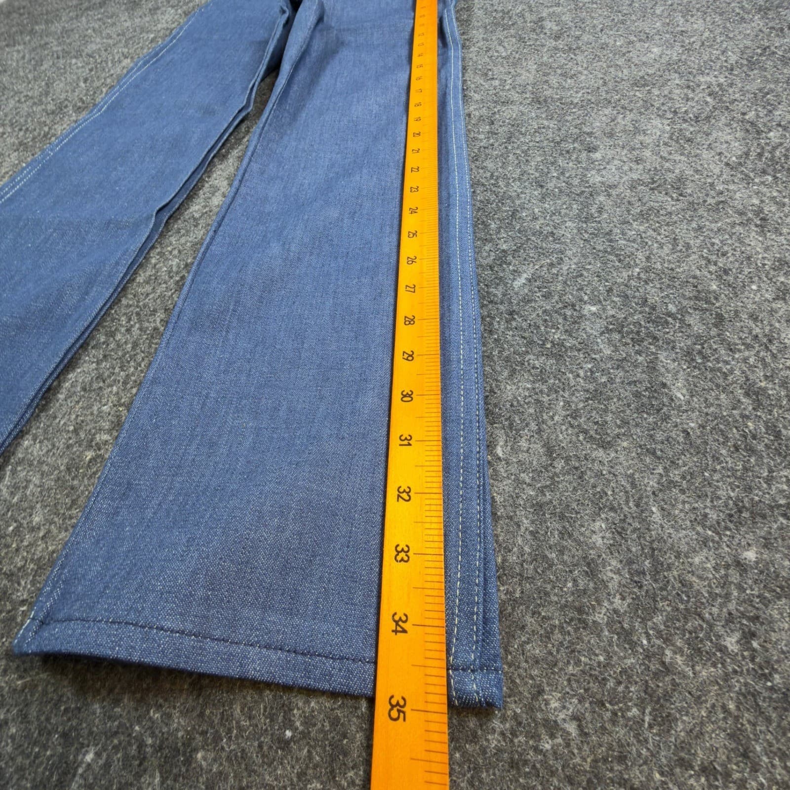 Young Maverick Jeans Girls 7 Regular Blue Cotton Straight Floral Vintage 80s NOS - Thumbnail 3