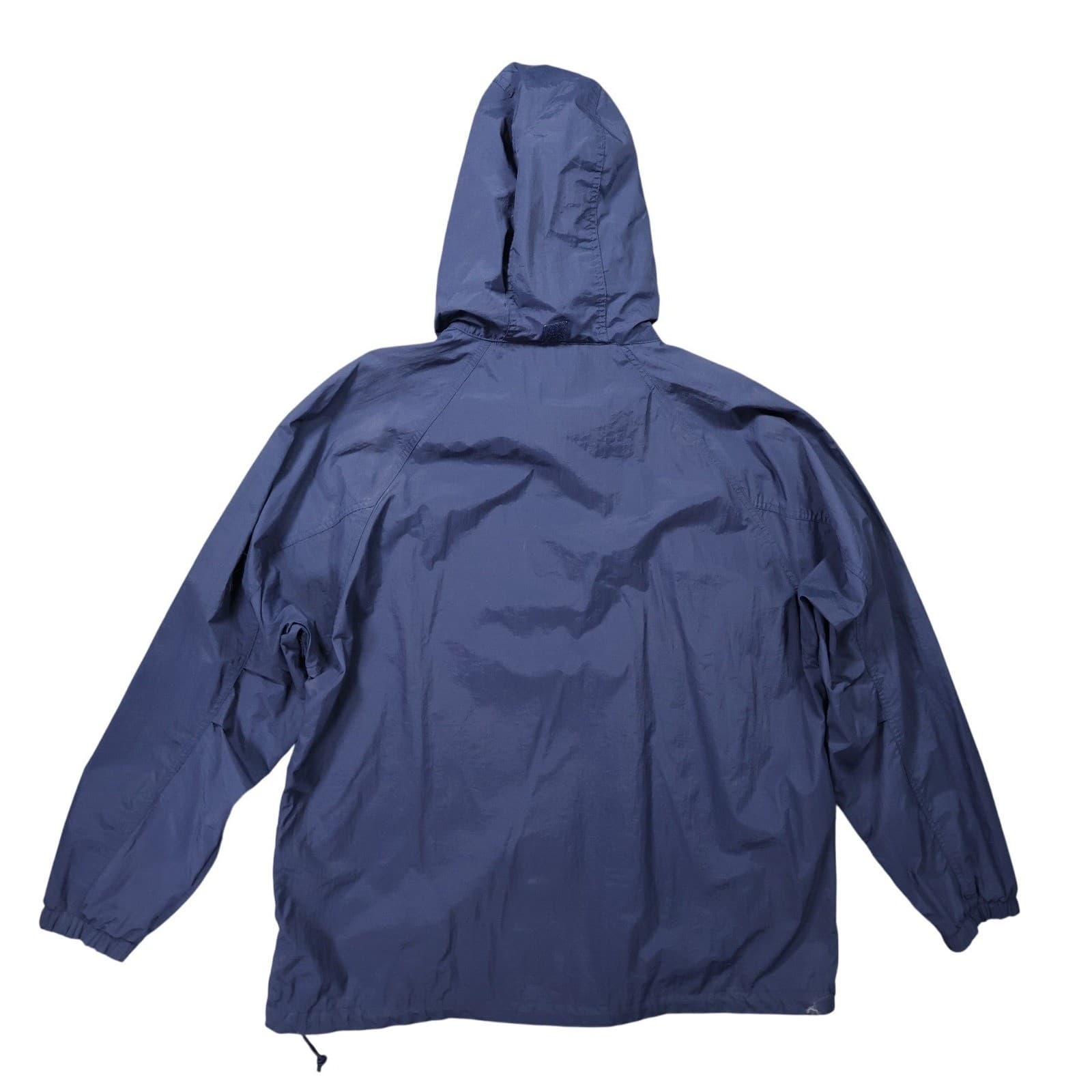 Catalina Anorak Windbreaker Mens XL Navy Blue Excellent Vintage Hooded 1/4 Zip - Thumbnail 2