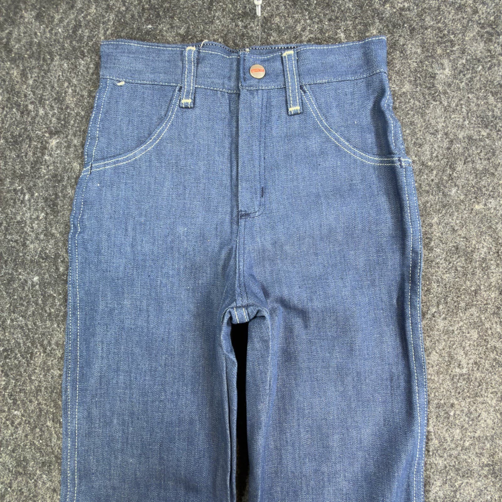 Young Maverick Jeans Girls 7 Regular Blue Cotton Straight Floral Vintage 80s NOS - Thumbnail 11