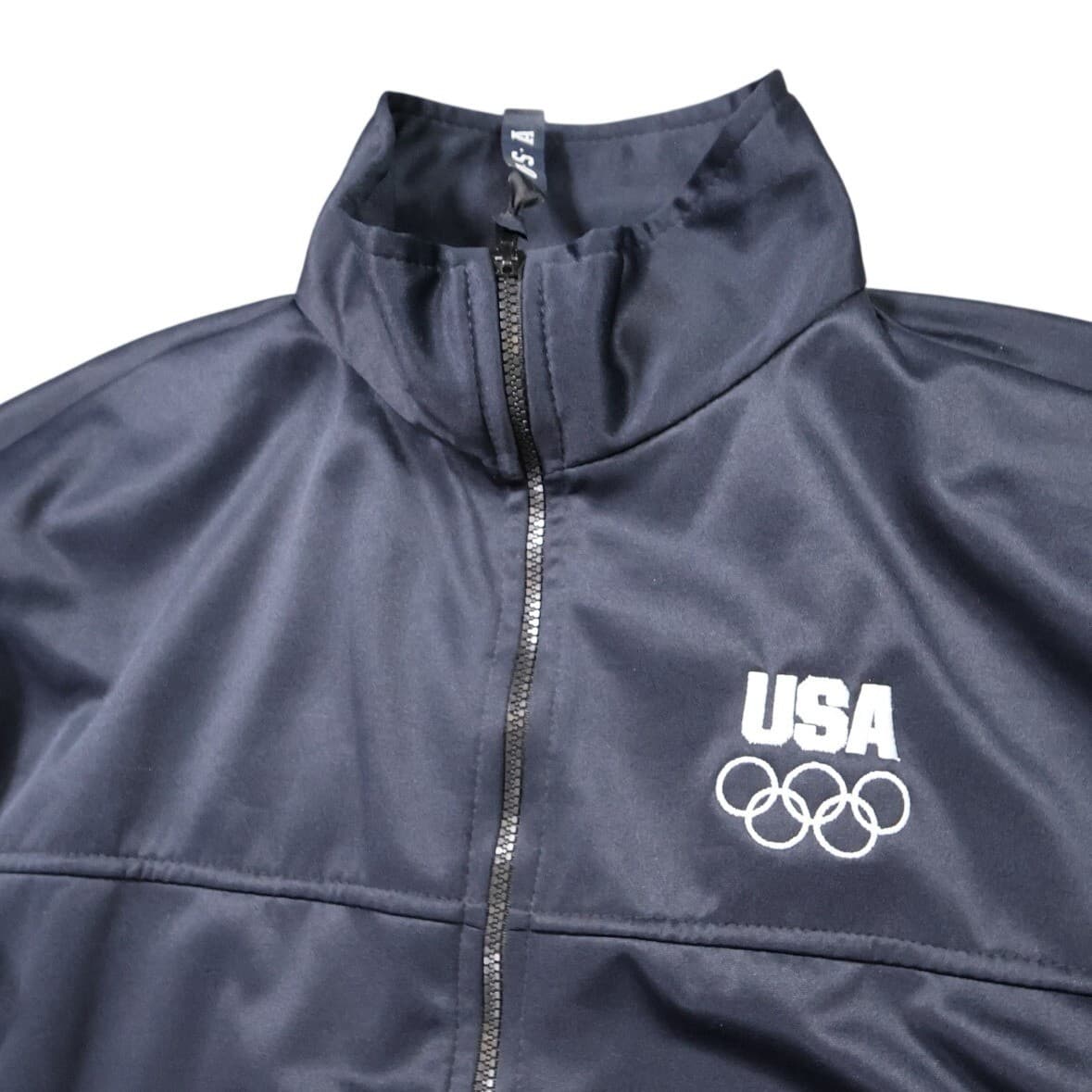 United States Olympic Committee Track Jacket Mens XL Navy Blue Excellent Vintage - Thumbnail 3