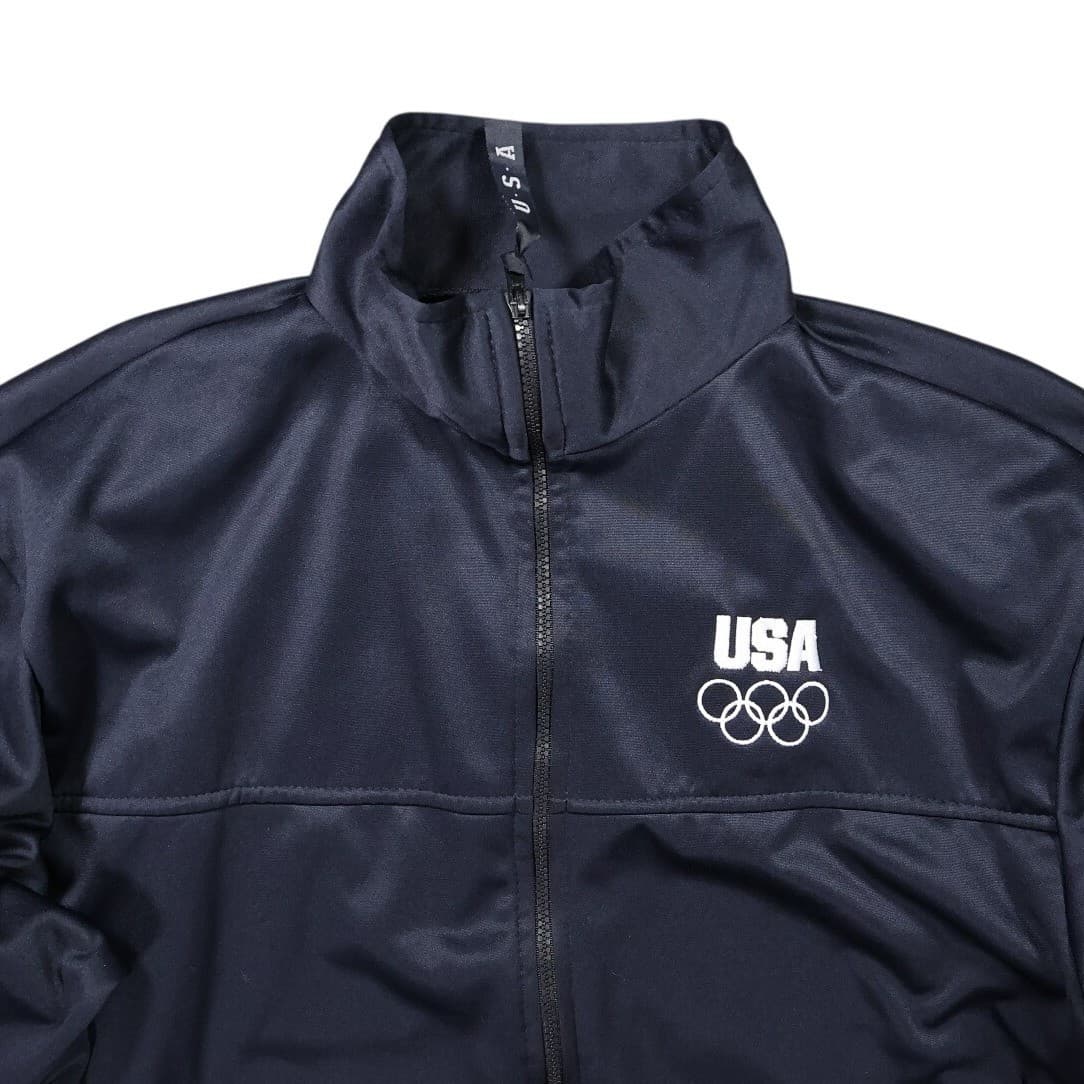 United States Olympic Committee Track Jacket Mens XL Navy Blue Excellent Vintage - Thumbnail 4