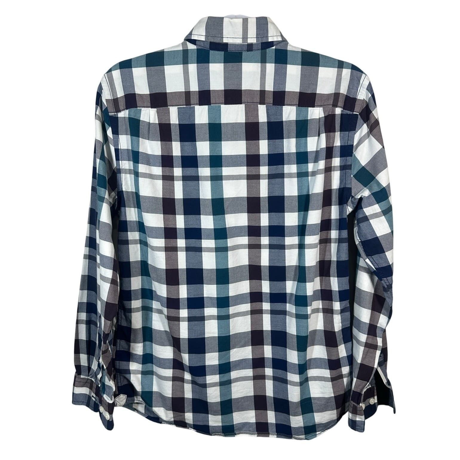 Hawker Rye Men Slim Fit Stretch Plaid Long Sleeve Button Down Shirt Size Small - Thumbnail 4