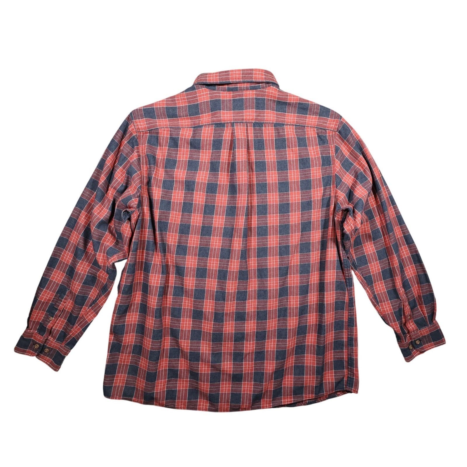 Solaris Button Up Shirt Mens 3XT Red Plaid Excellent Long Sleeve Tall - Thumbnail 2