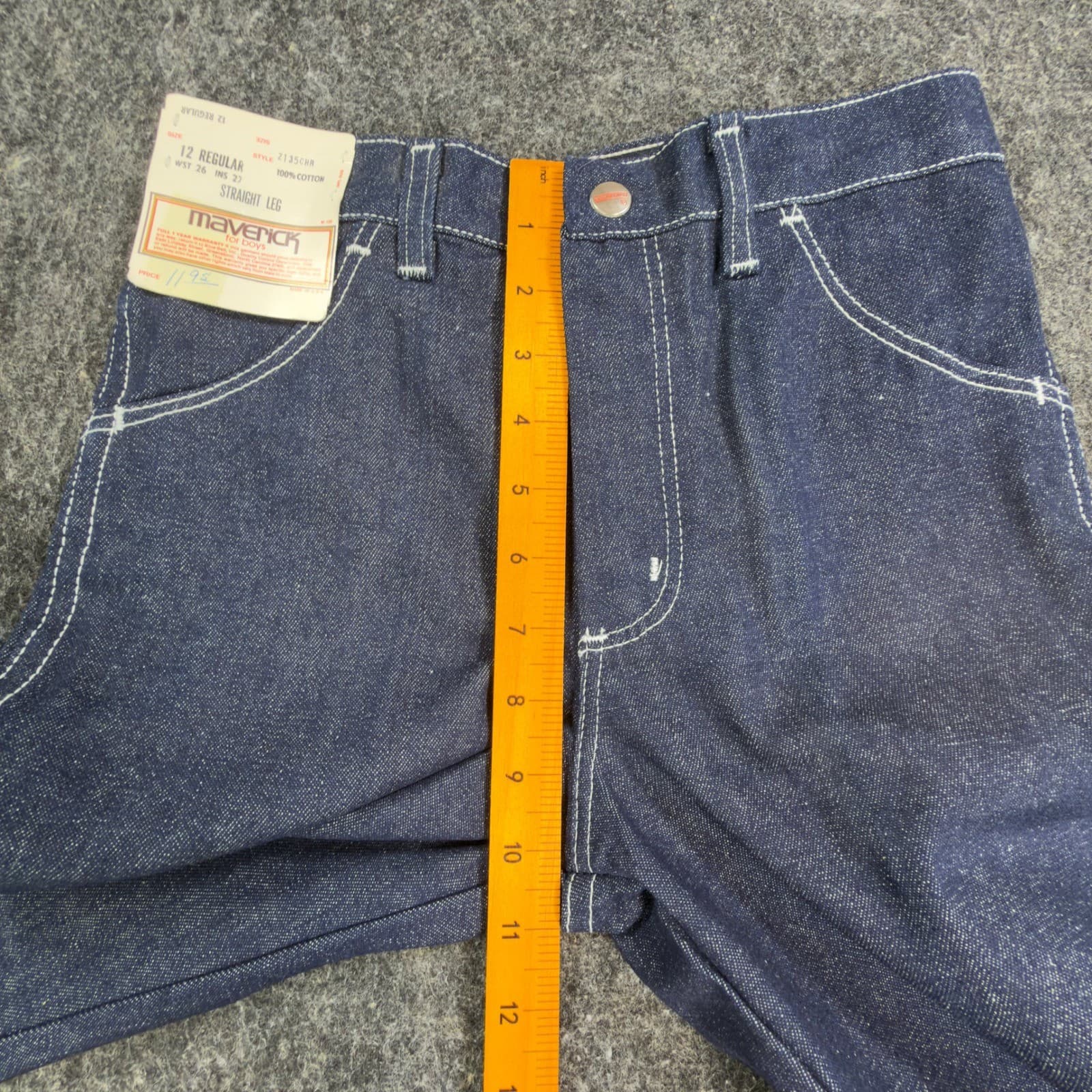 Vintage Maverick Boys Jeans 12 Regular USA NOS Deadstock 100% Cotton Straight - Thumbnail 6