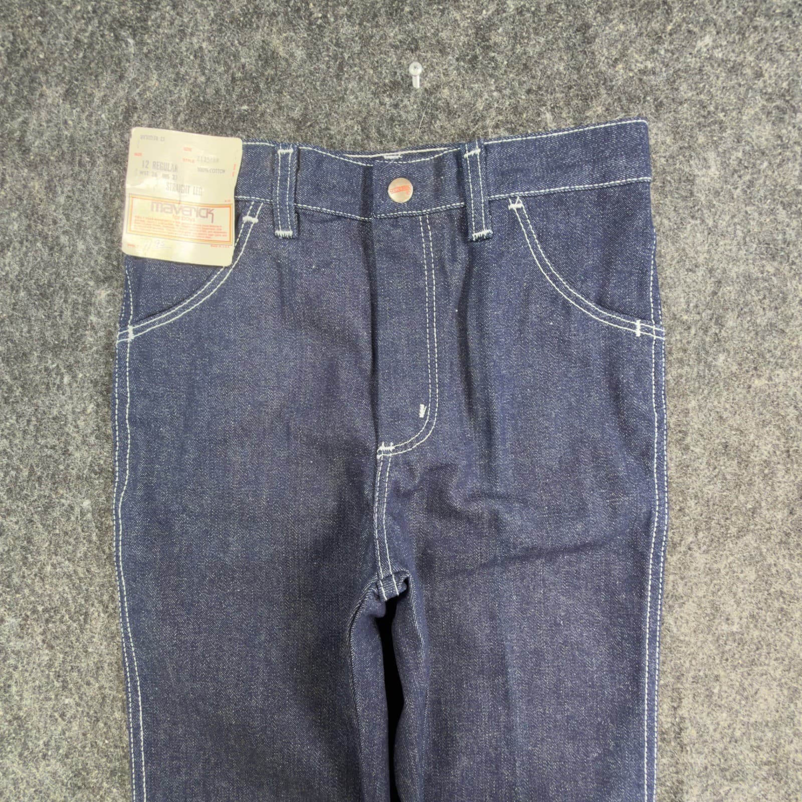 Vintage Maverick Boys Jeans 12 Regular USA NOS Deadstock 100% Cotton Straight - Thumbnail 10