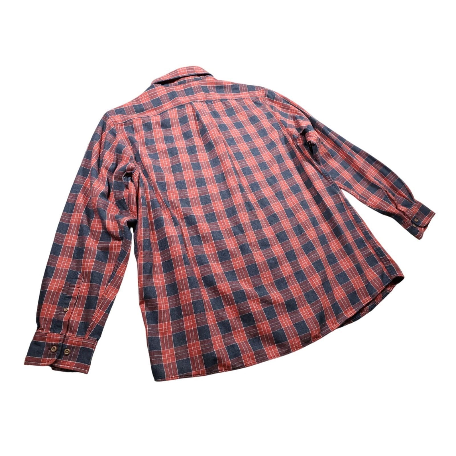 Solaris Button Up Shirt Mens 3XT Red Plaid Excellent Long Sleeve Tall - Thumbnail 6