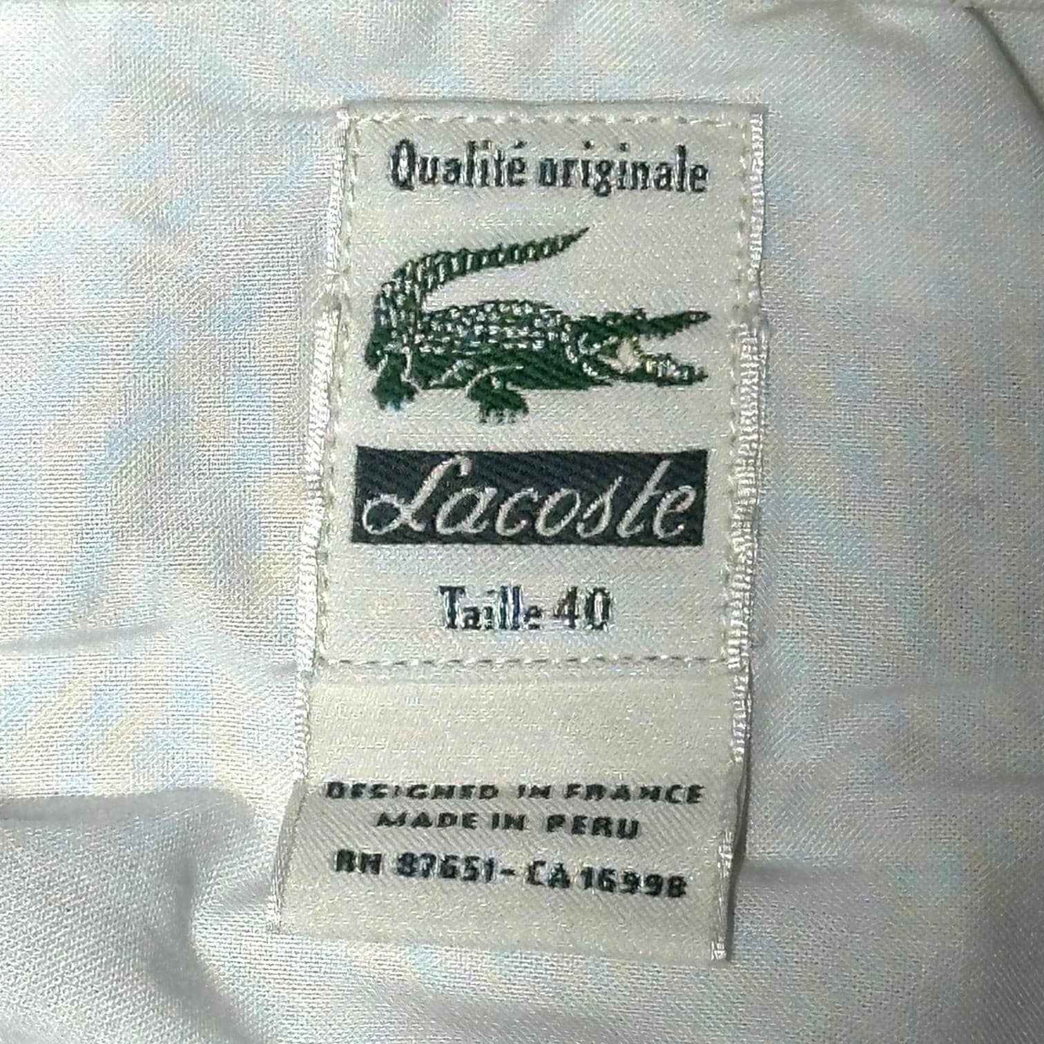 Lacoste Men's Khaki Straight Fit Chinos Size 40 Made in Peru - Thumbnail 5