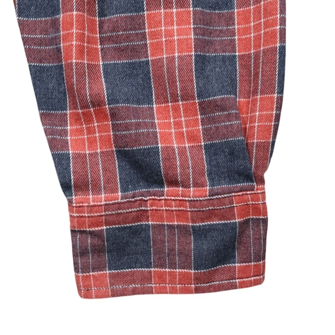 Solaris Button Up Shirt Mens 3XT Red Plaid Excellent Long Sleeve Tall - Thumbnail 4
