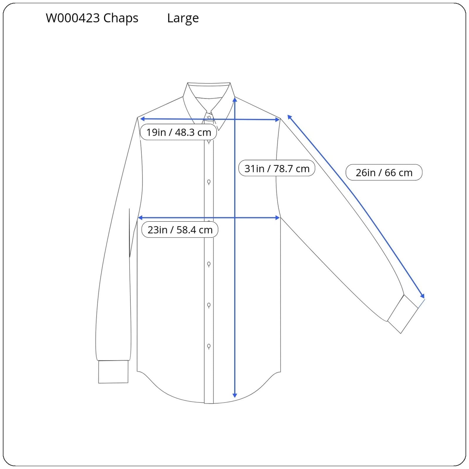 Chaps Men's Large Button-Down Shirt | Classic Casual Essential - Thumbnail 4