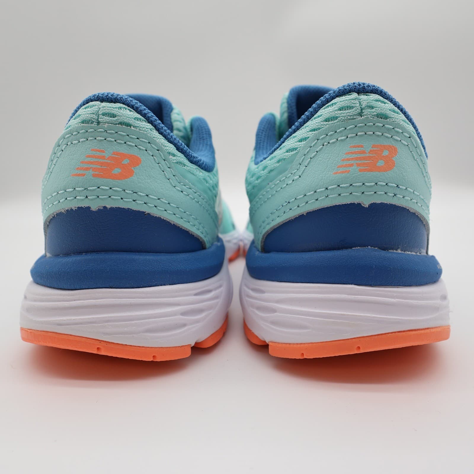 New Balance 680v6 Running Shoes Kids Size 11 Teal Orange Synthetic Mesh Athletic - Thumbnail 4