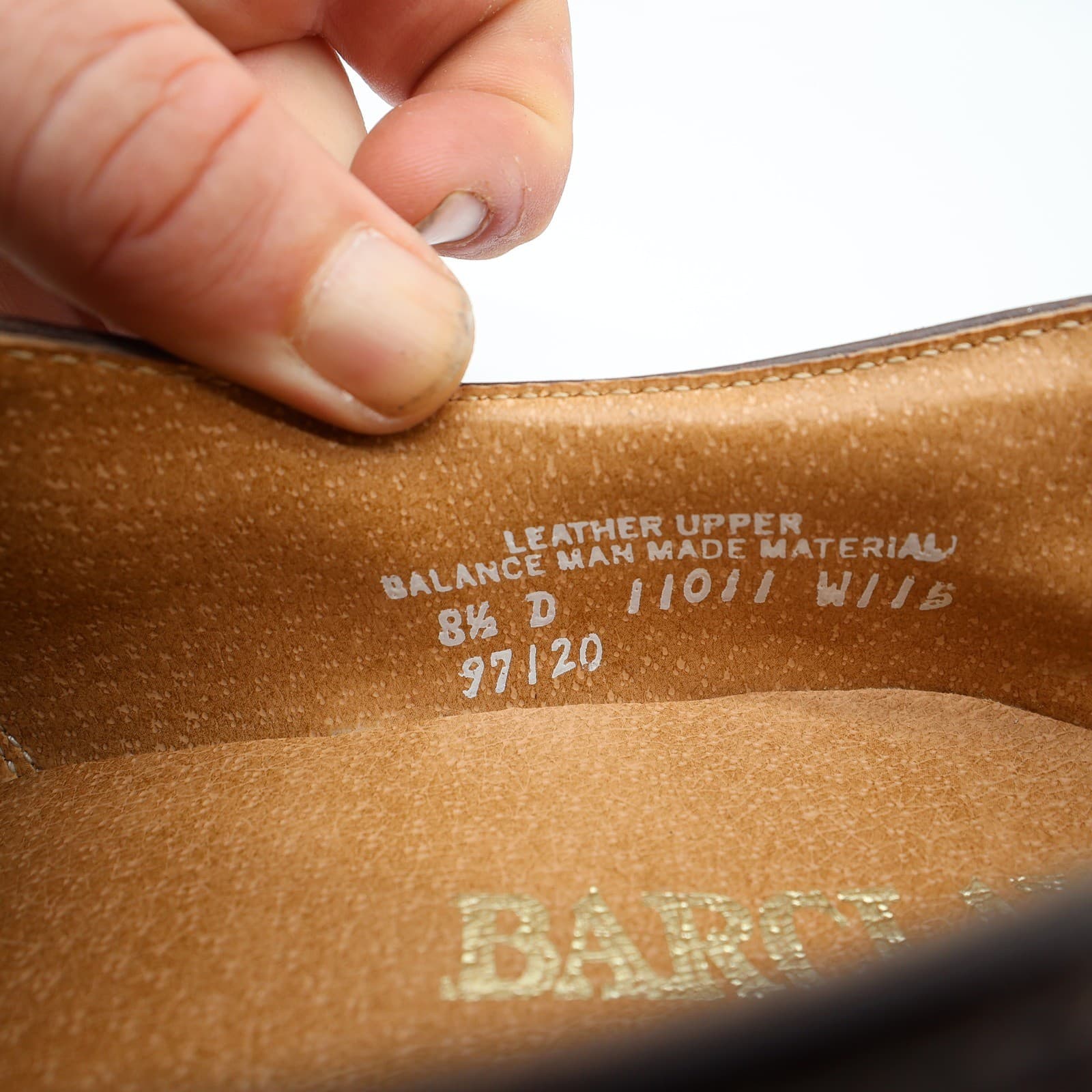 Barclay Loafers Mens 8.5 D Brown Leather Vintage 80s 90s New Old Stock USA Made - Thumbnail 6