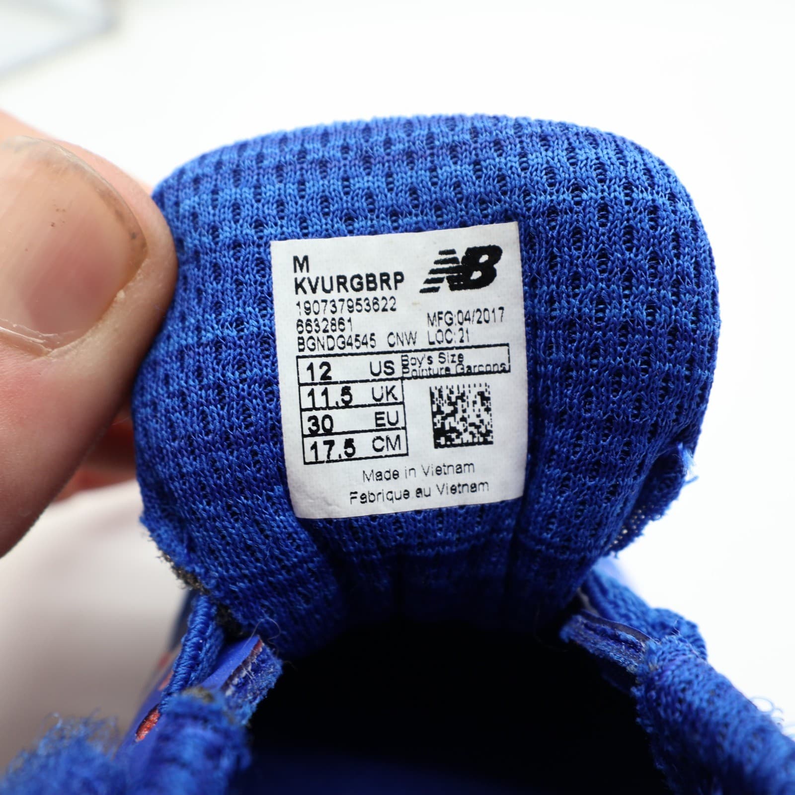 New Balance FuelCore Urge Boys Size 12 Blue Mesh Athletic Running Sneakers - Thumbnail 6