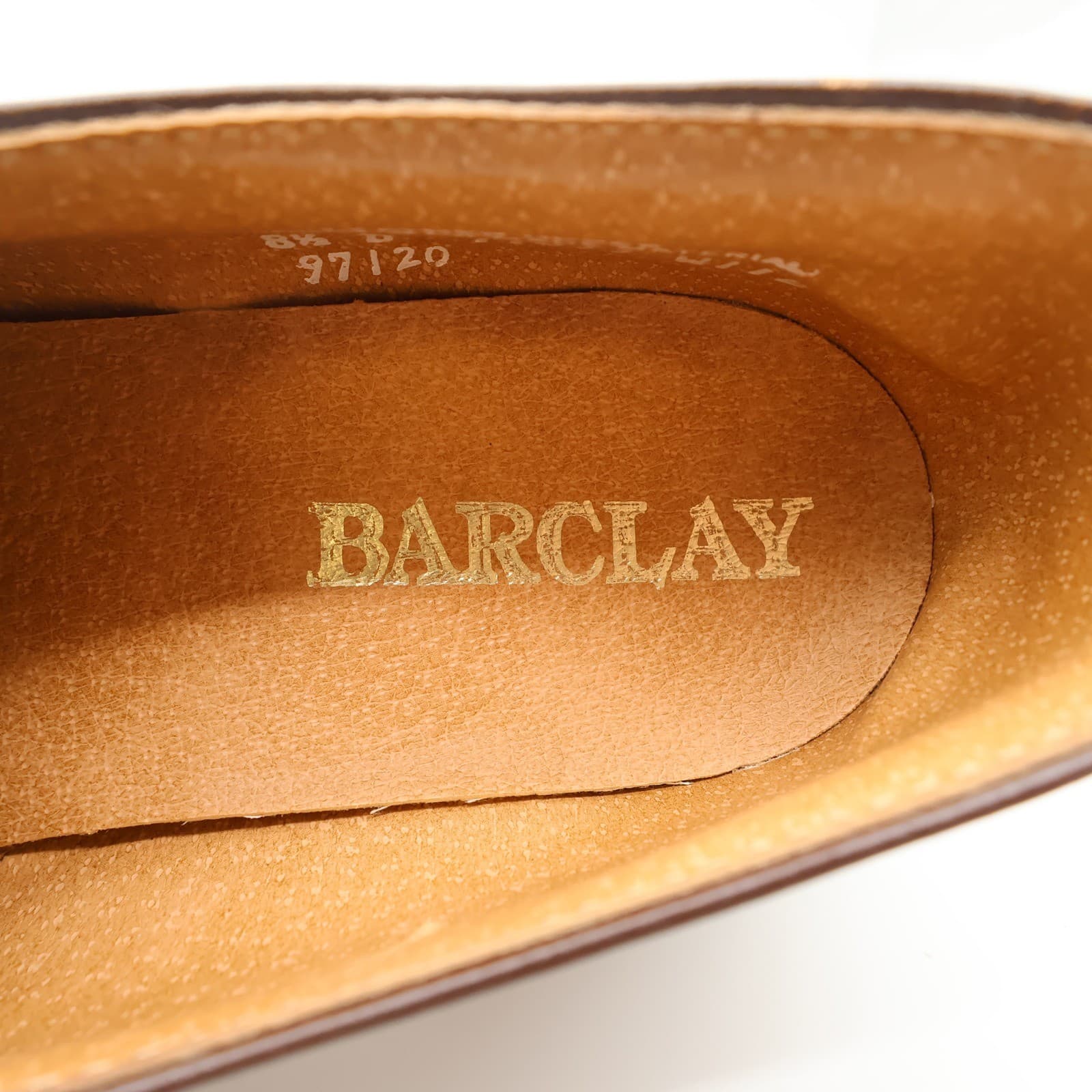 Barclay Loafers Mens 8.5 D Brown Leather Vintage 80s 90s New Old Stock USA Made - Thumbnail 14