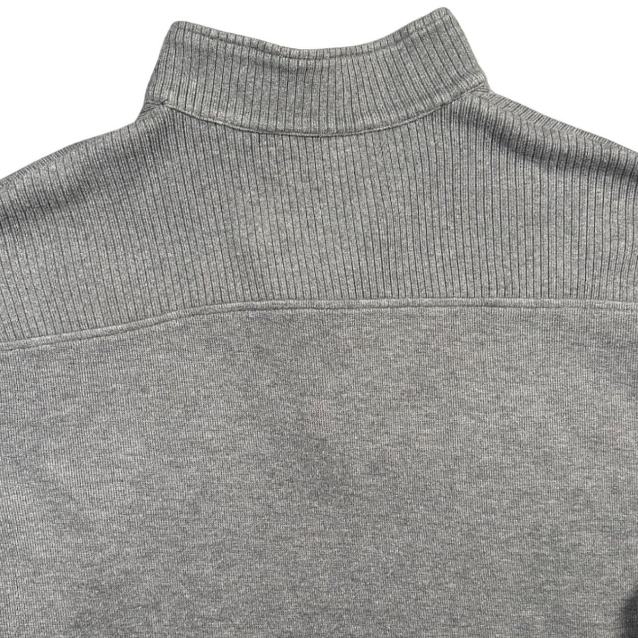 Roundtree & Yorke Quarter Zip Pullover Mens XL Gray Pima Cotton Sweater - Thumbnail 4