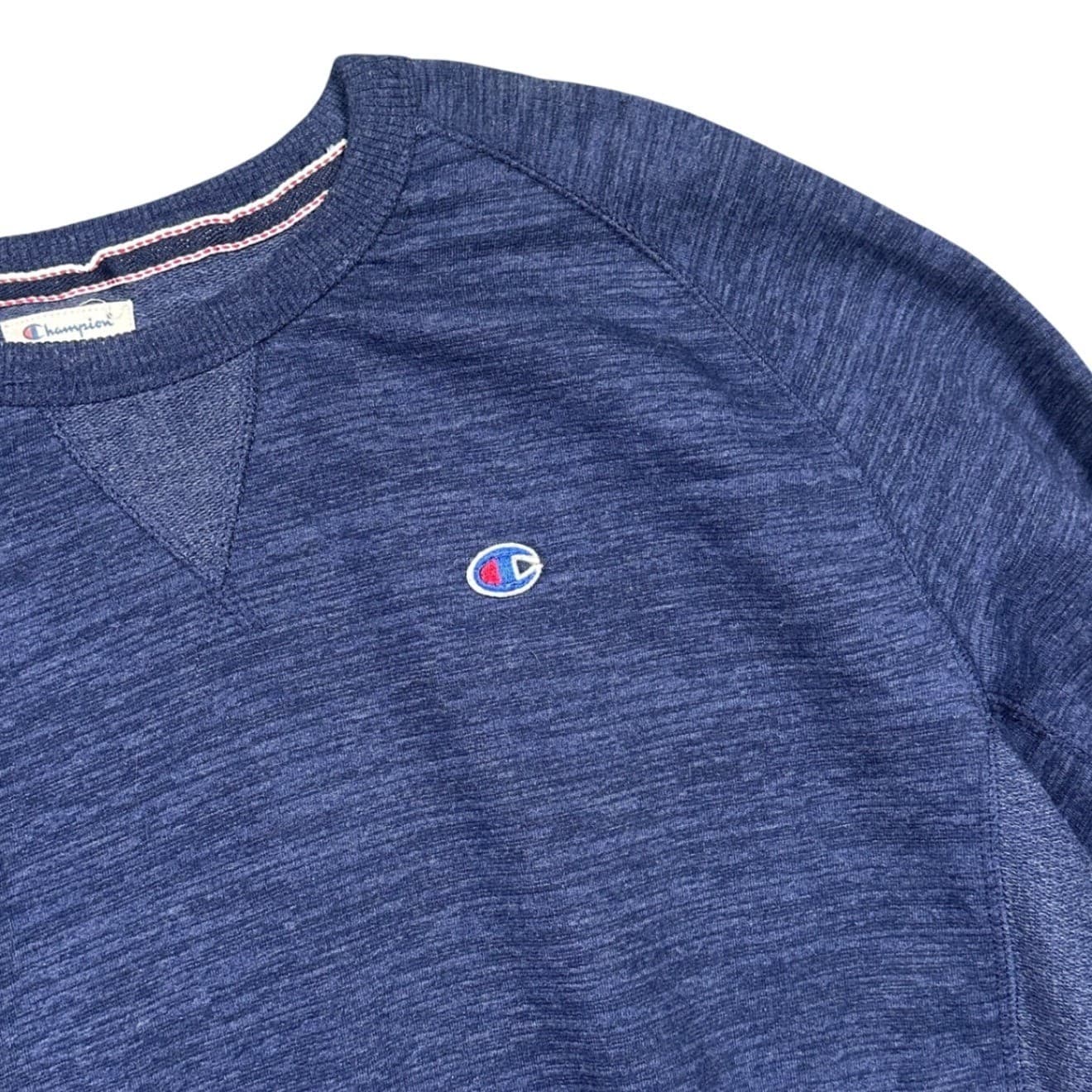 Champion Sweatshirt Mens Large Blue Heathered Athletic Crew Neck Large - Thumbnail 4