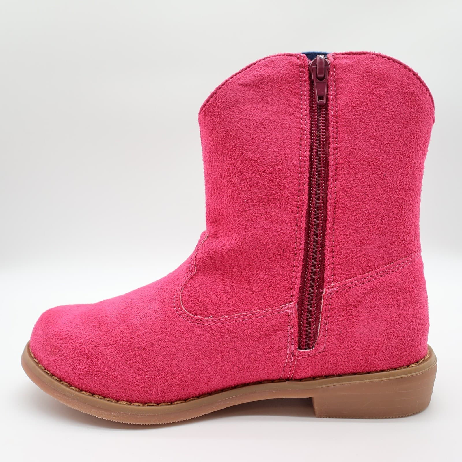 L'Amour Boots Girls Size 1 Fuchsia Pink Textile Western Cowgirl Rhinestone V8400 - Thumbnail 13