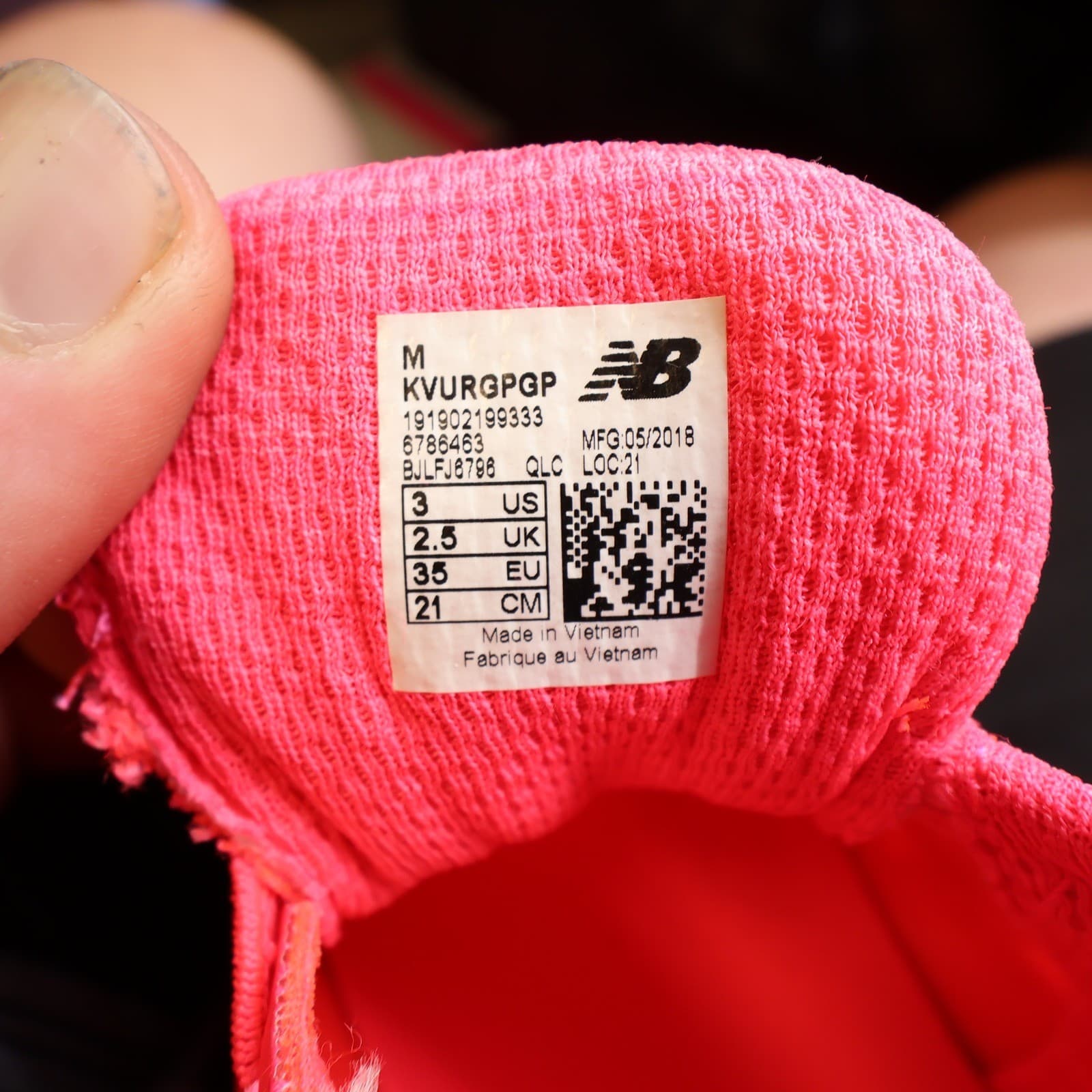 New Balance FuelCore Urge Kids Size 3 Pink Mesh Hook Loop Running Shoes KVURGPGP - Thumbnail 6