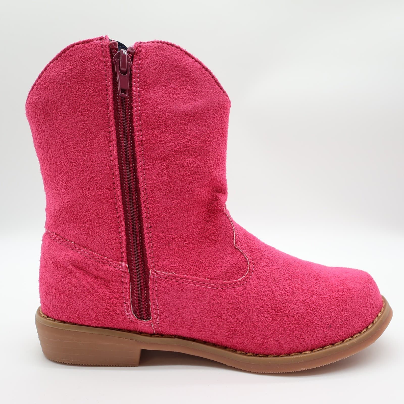 L'Amour Boots Girls Size 1 Fuchsia Pink Textile Western Cowgirl Rhinestone V8400 - Thumbnail 10