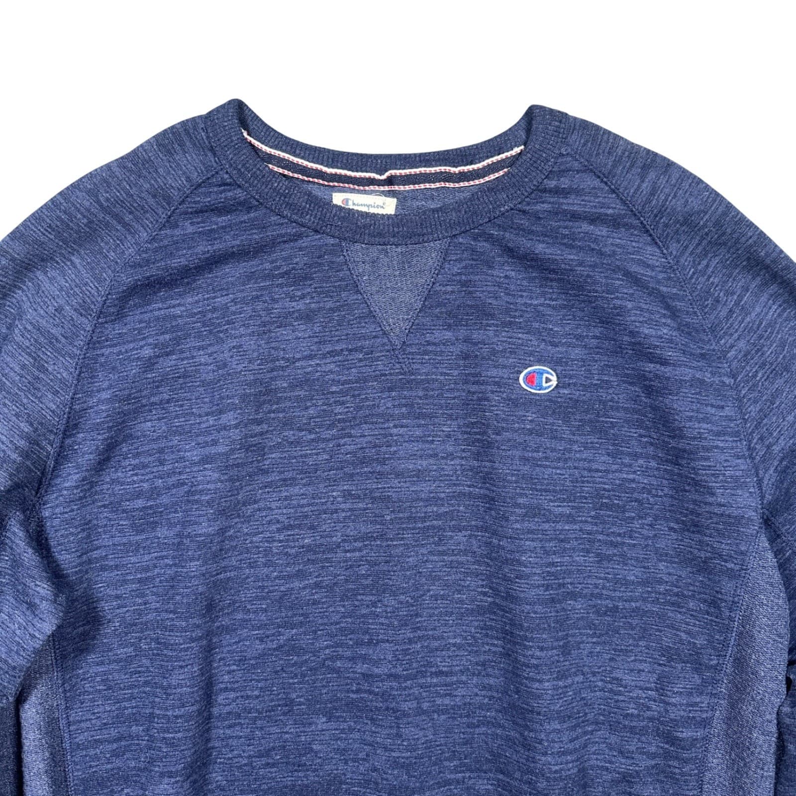 Champion Sweatshirt Mens Large Blue Heathered Athletic Crew Neck Large - Thumbnail 3