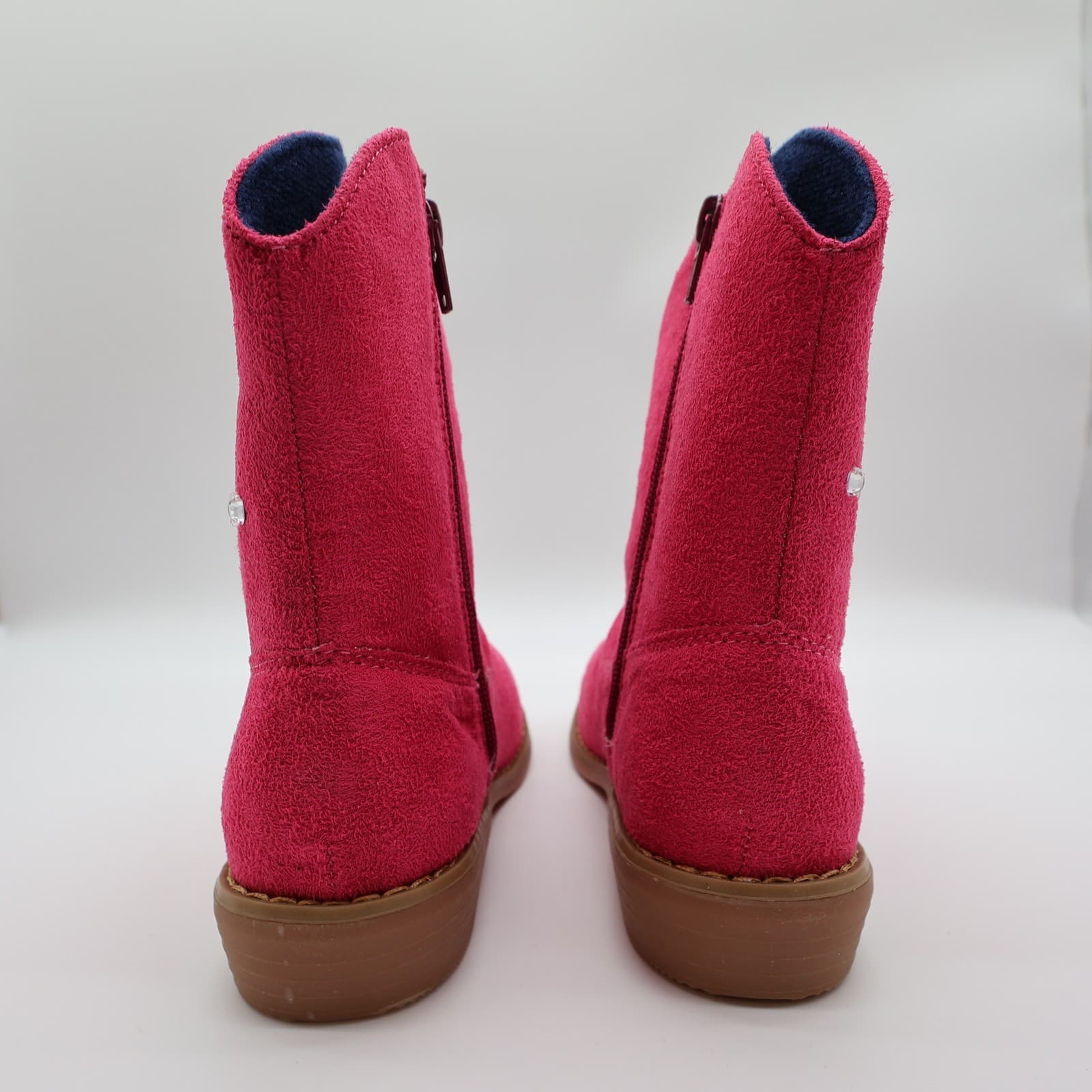 L'Amour Boots Girls Size 1 Fuchsia Pink Textile Western Cowgirl Rhinestone V8400 - Thumbnail 5
