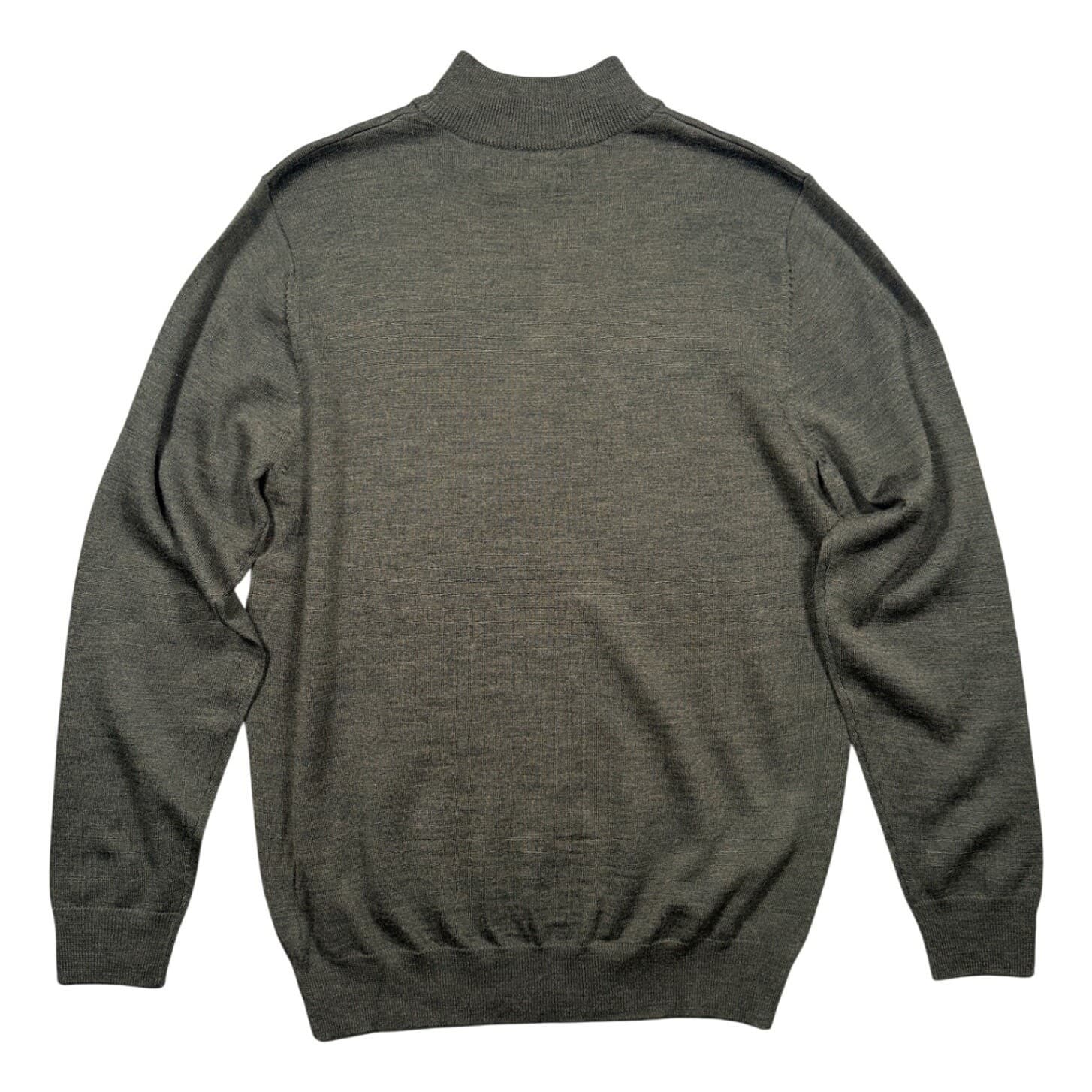 Linea Uomo Mock Neck Sweater Mens XLT Olive Green Merino Wool Blend NWT NEW - Thumbnail 2