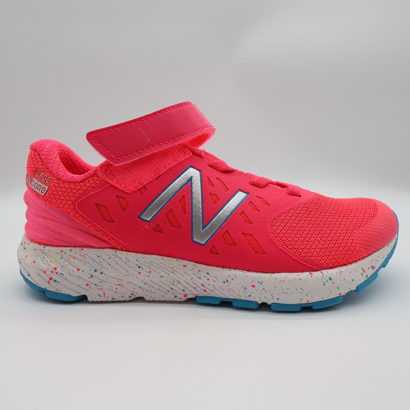 New Balance FuelCore Urge Kids Size 3 Pink Mesh Hook Loop Running Shoes KVURGPGP - Thumbnail 11