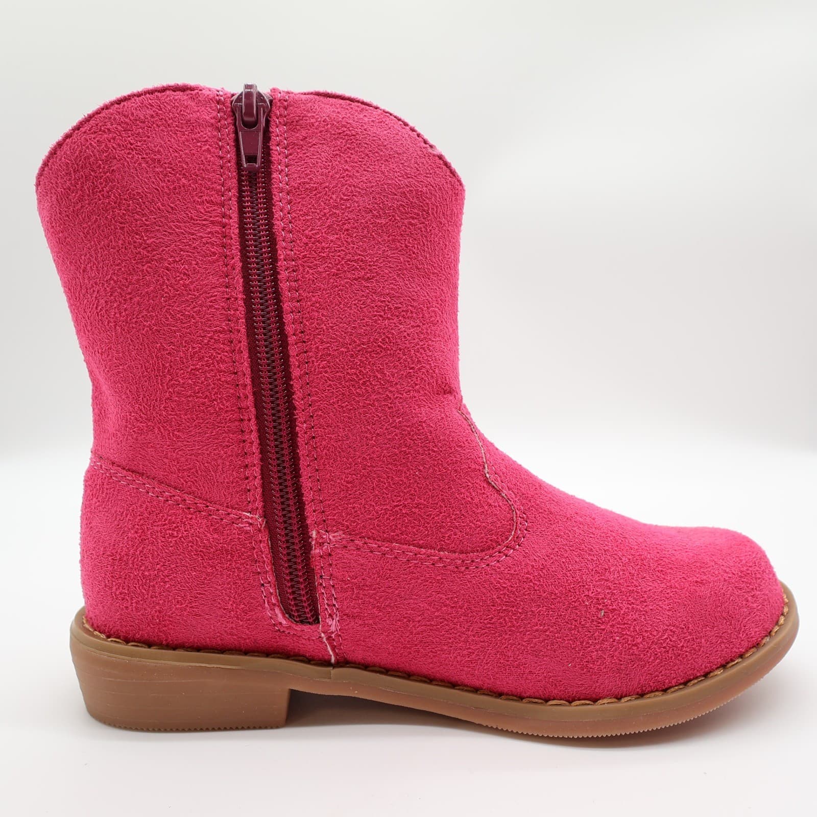 L'Amour Western Boots Girls Size 13 Fuchsia Textile Jeweled Studded Cowboy V8400 - Thumbnail 9